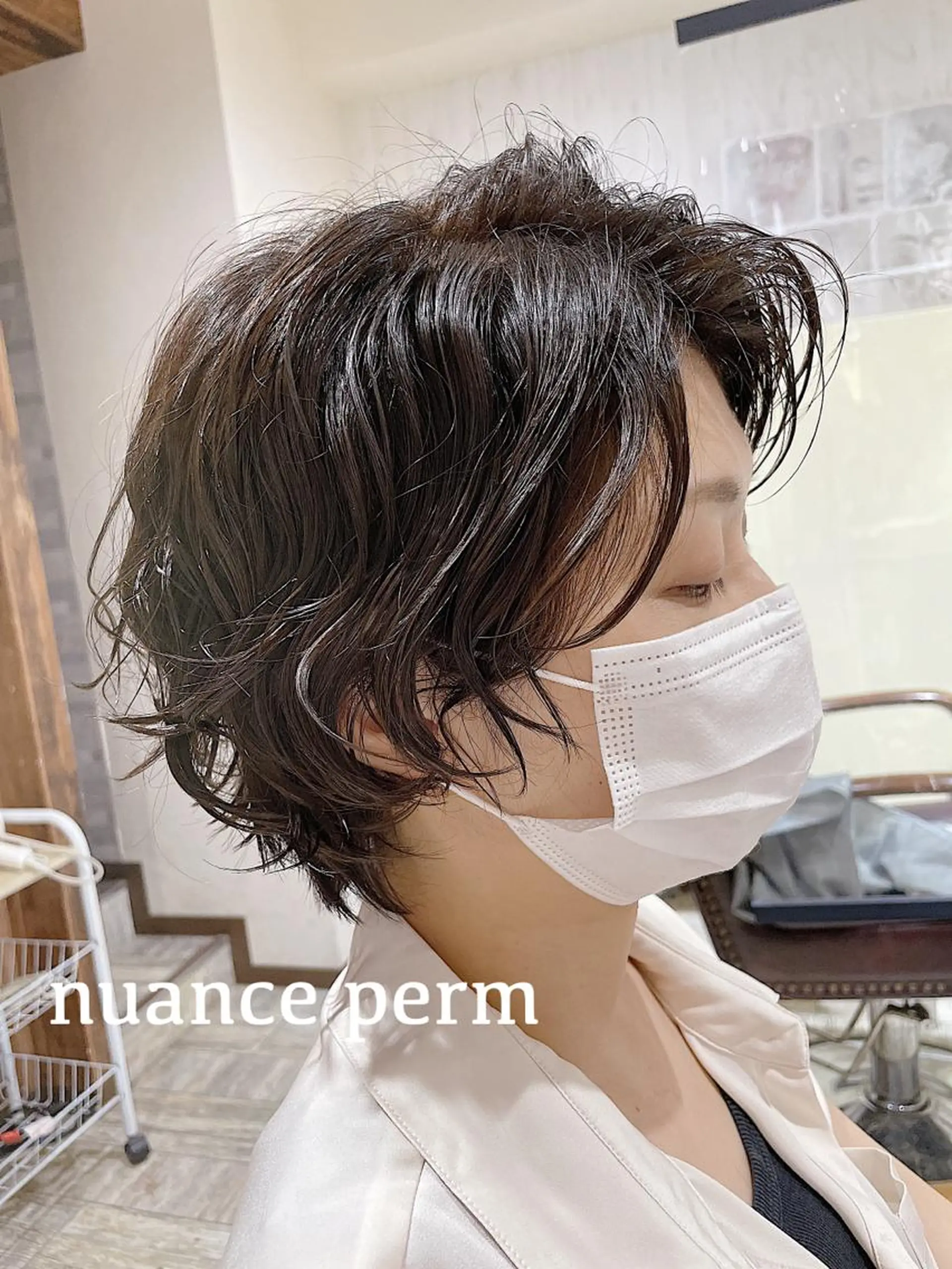 ショート カラー パーマ カット パーマ トリートメント 【垢抜け大人髪】 TIARA西山のヘアスタイル