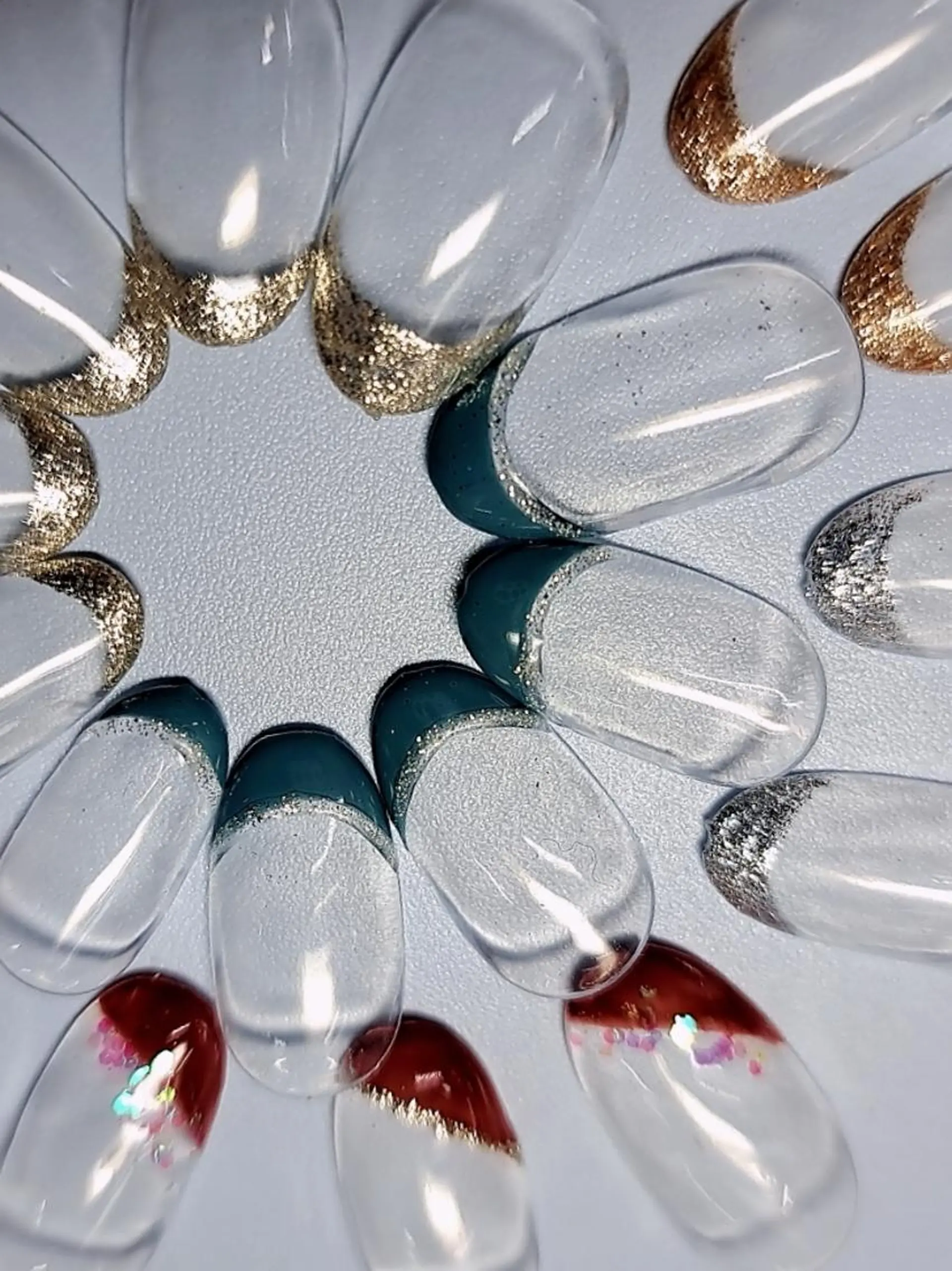 ネイル フレンチネイル ラメ(グリッター) HAYASHI  Nのネイルデザイン