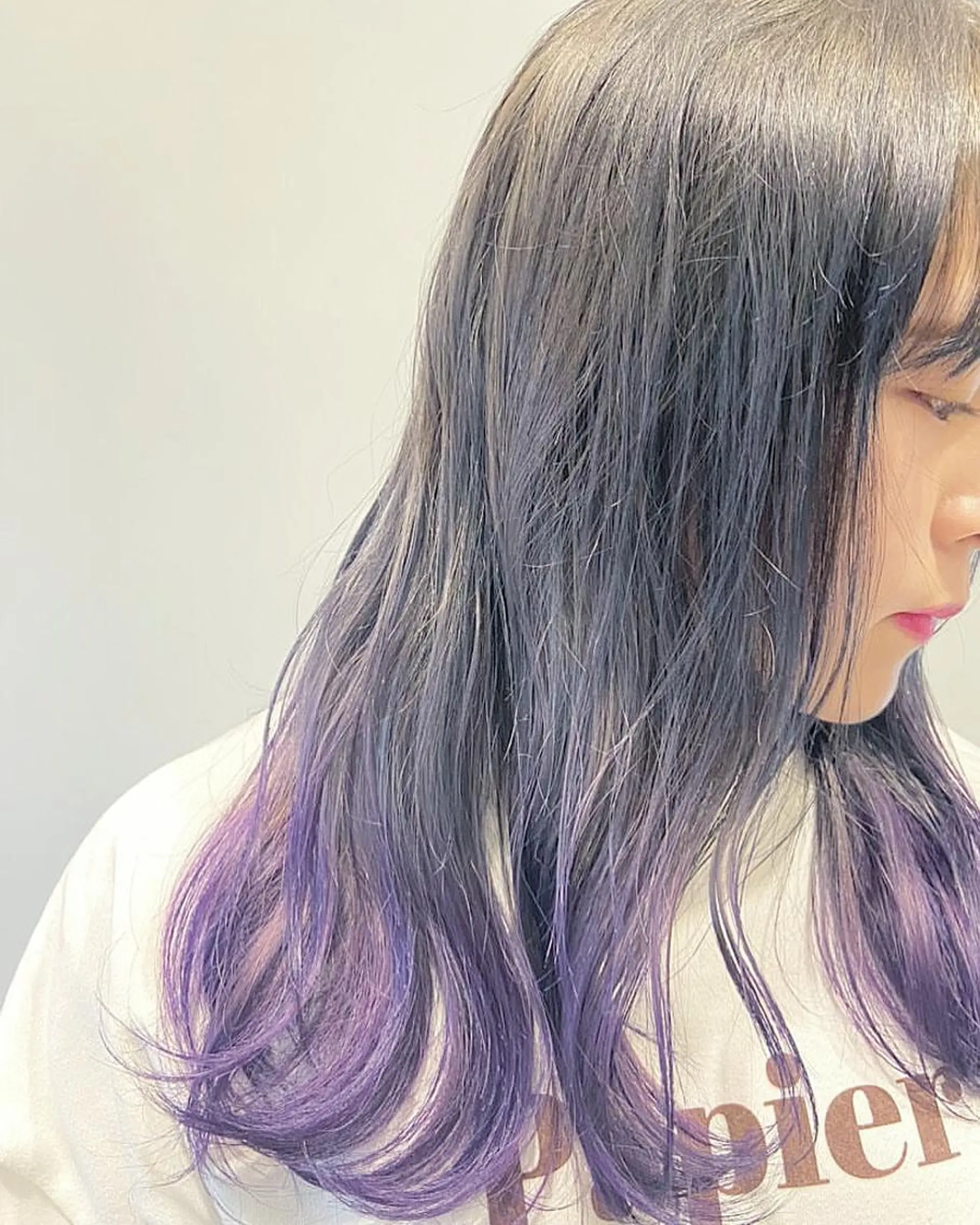 ミディアム カラー ブリーチ グラデーションカラー ワタナベ テルマサのヘアスタイル