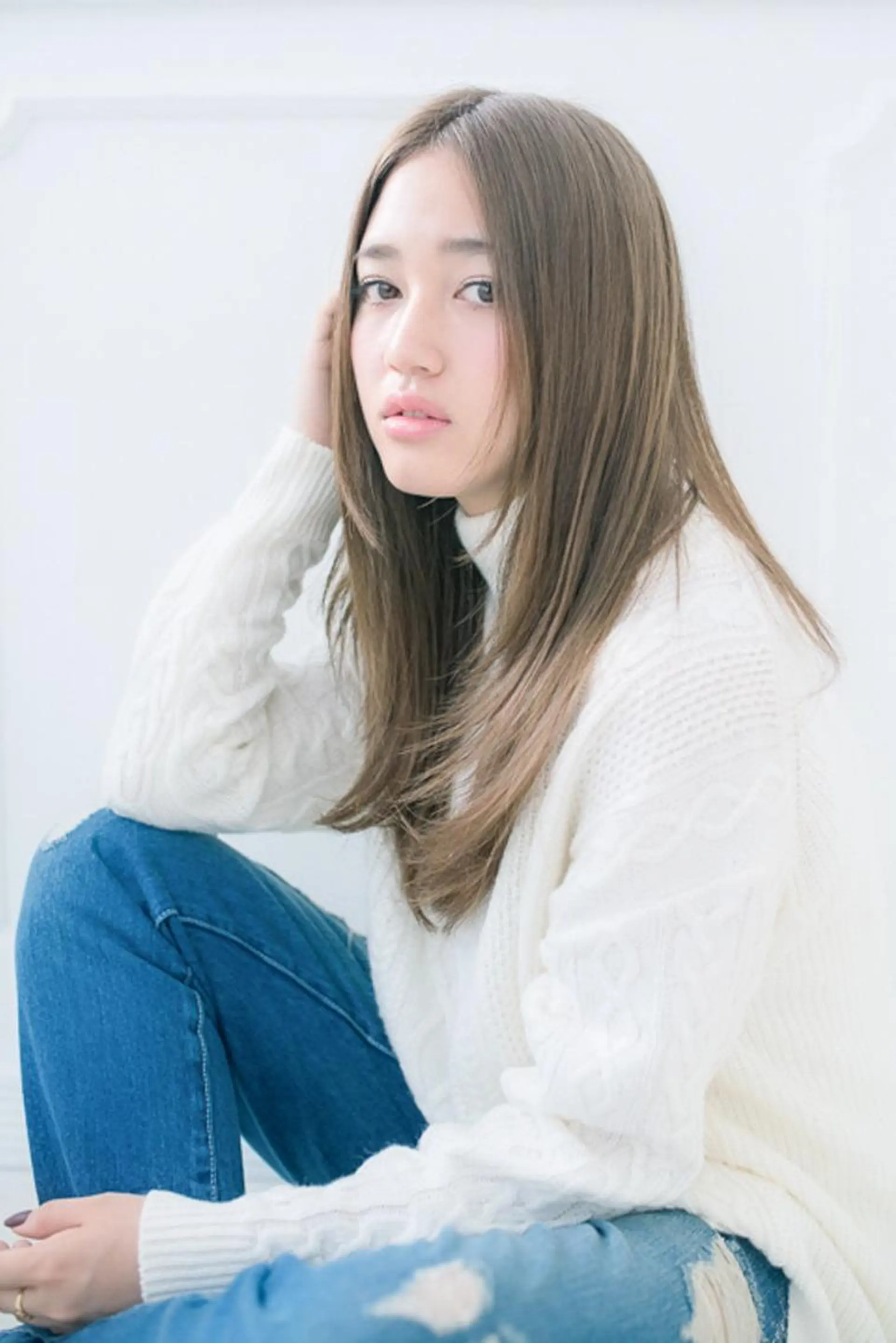 ロング パーマ 縮毛矯正 ba-boo 広島のヘアスタイル