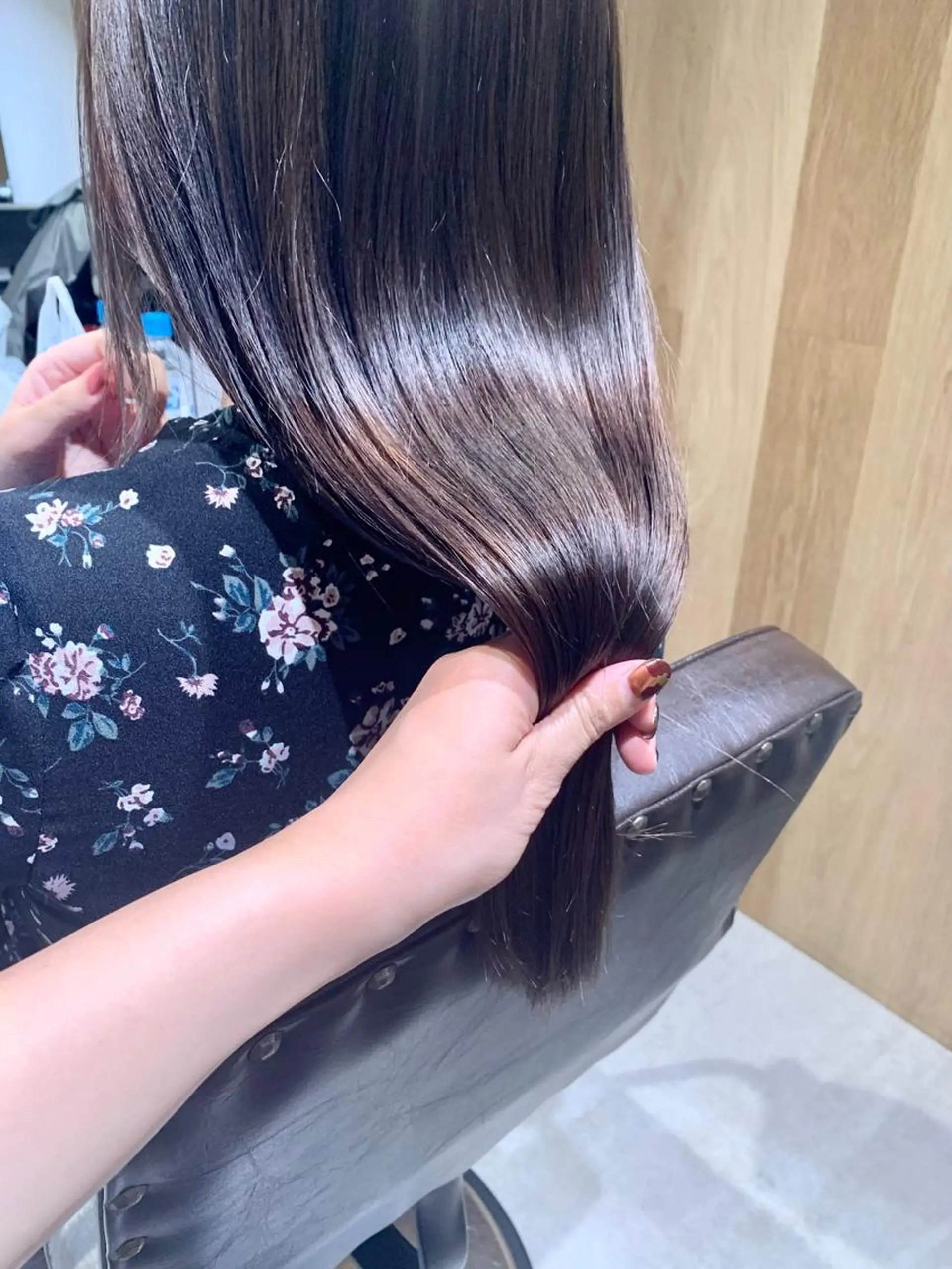 ロング カラー カット 縮毛矯正 トリートメント 藤野なつえ ナチュラルのヘアスタイル