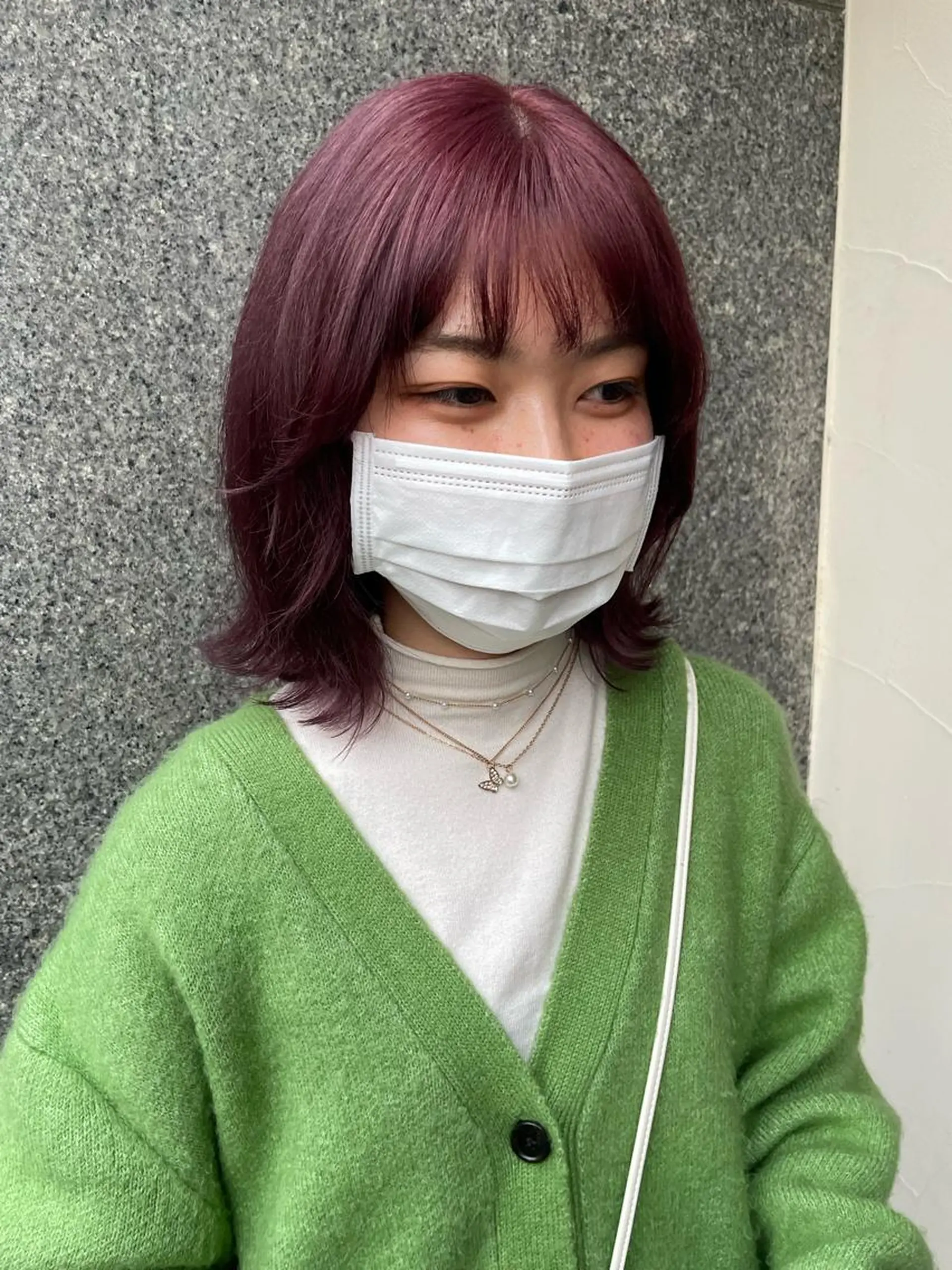 ミディアム カラー 似合わせカット tomo🍒パーマ ハイトーン似合わせのヘアスタイル