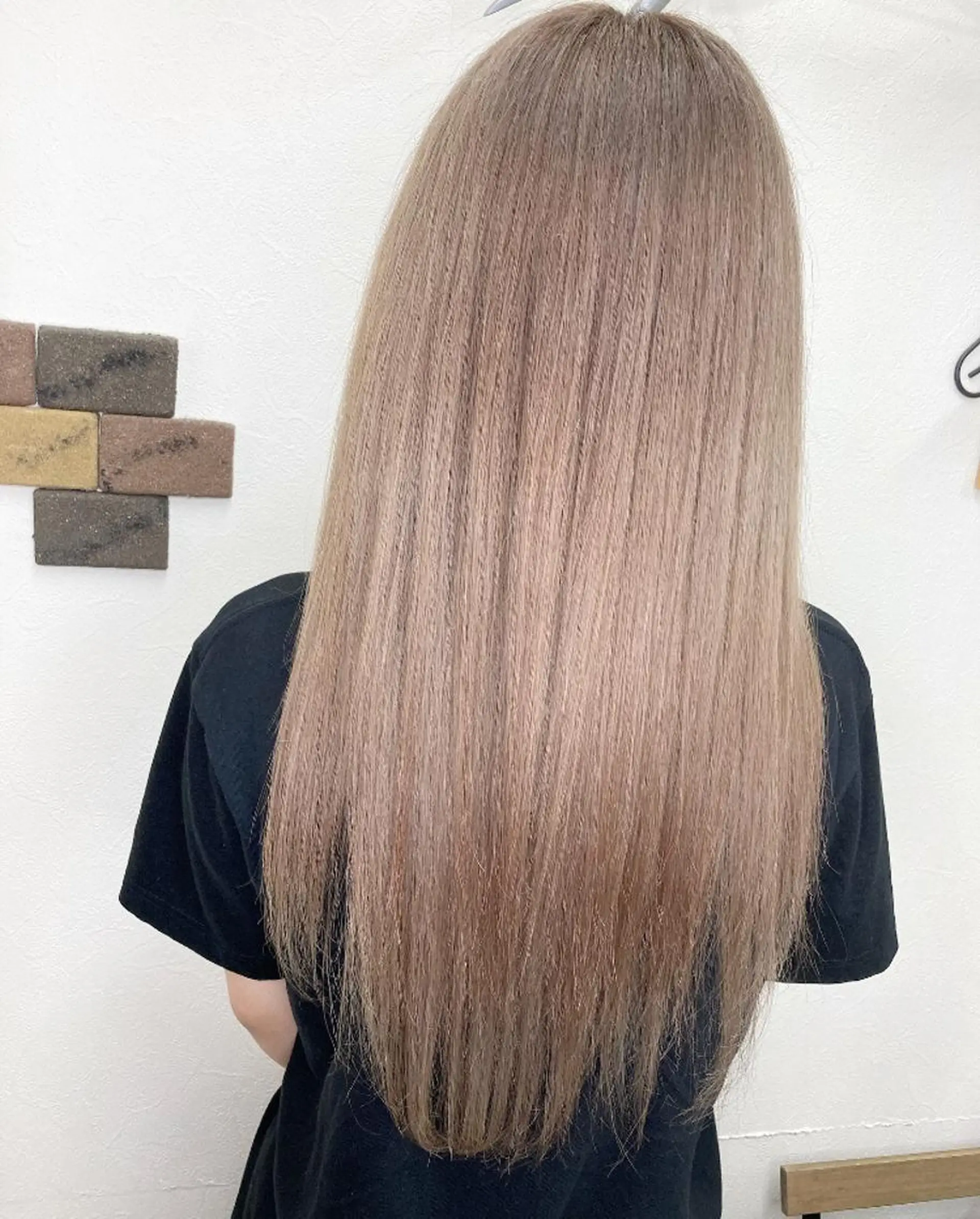 セミロング カラー アッシュ ベージュカラー グレージュ 池袋🧡ダブルカラー /馴染ませエクステのヘアスタイル