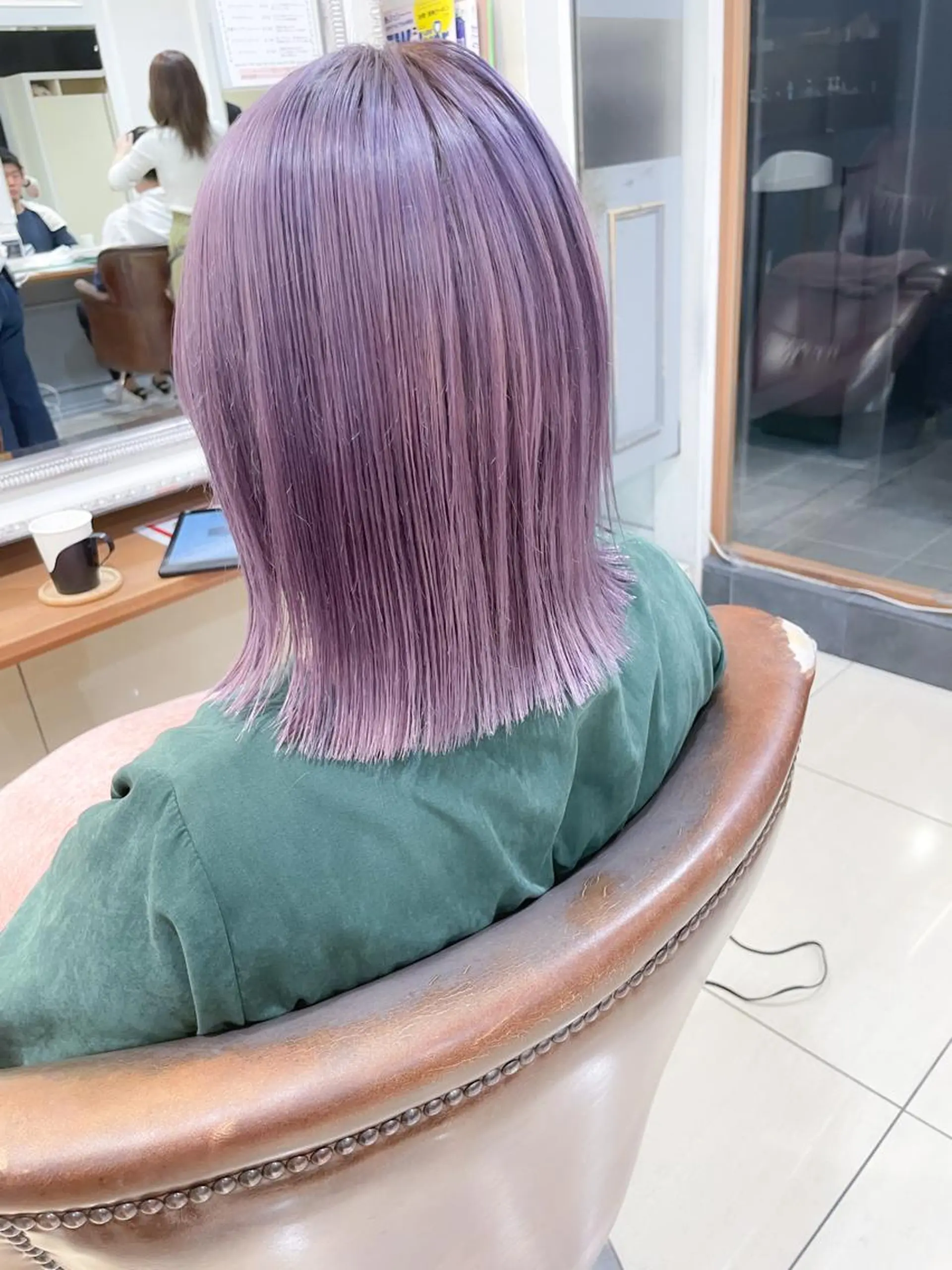 ミディアム カラー ダブルカラー パープルカラー ヘアカラー トリートメント ヘッドスパ ✨カラー支持No.1 🧸ワキ カナコ🧸のヘアスタイル