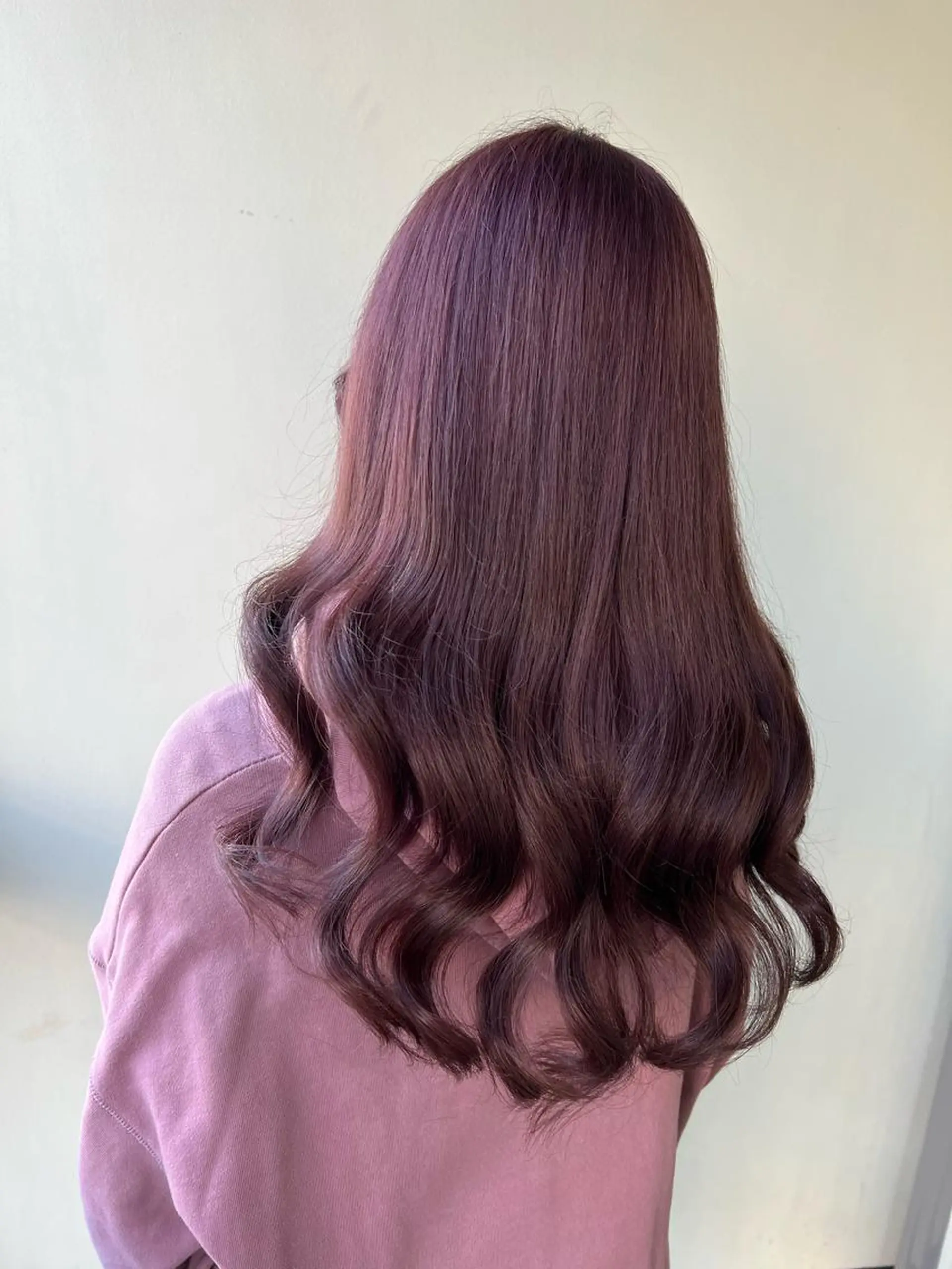 ロング ピンクラベンダー ヨシンモリ カット ヘアカラー トリートメント 韓国ヘア🇰🇷 SAYAのヘアスタイル