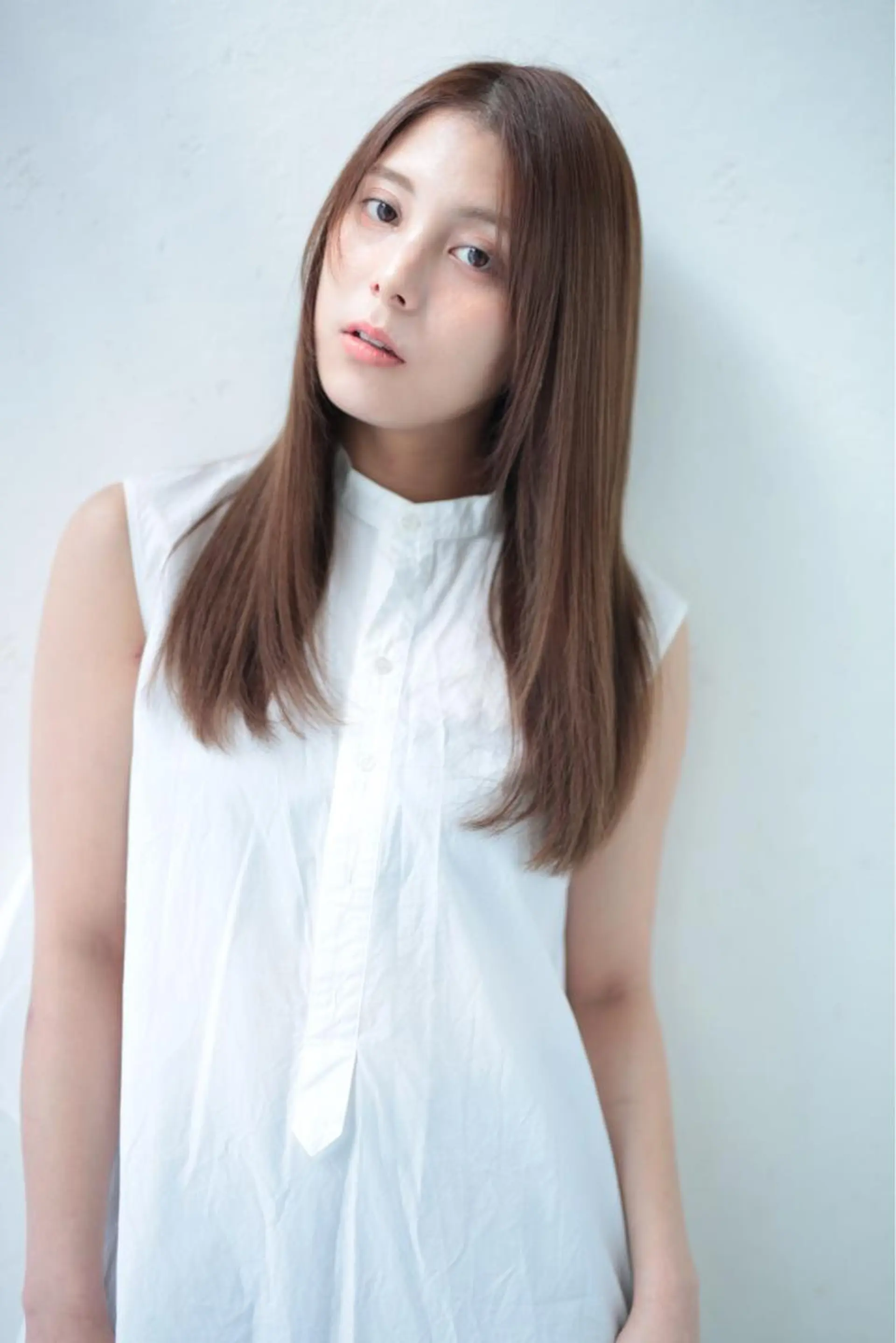 ロング カット 縮毛矯正 トリートメント 西川 仁のヘアスタイル