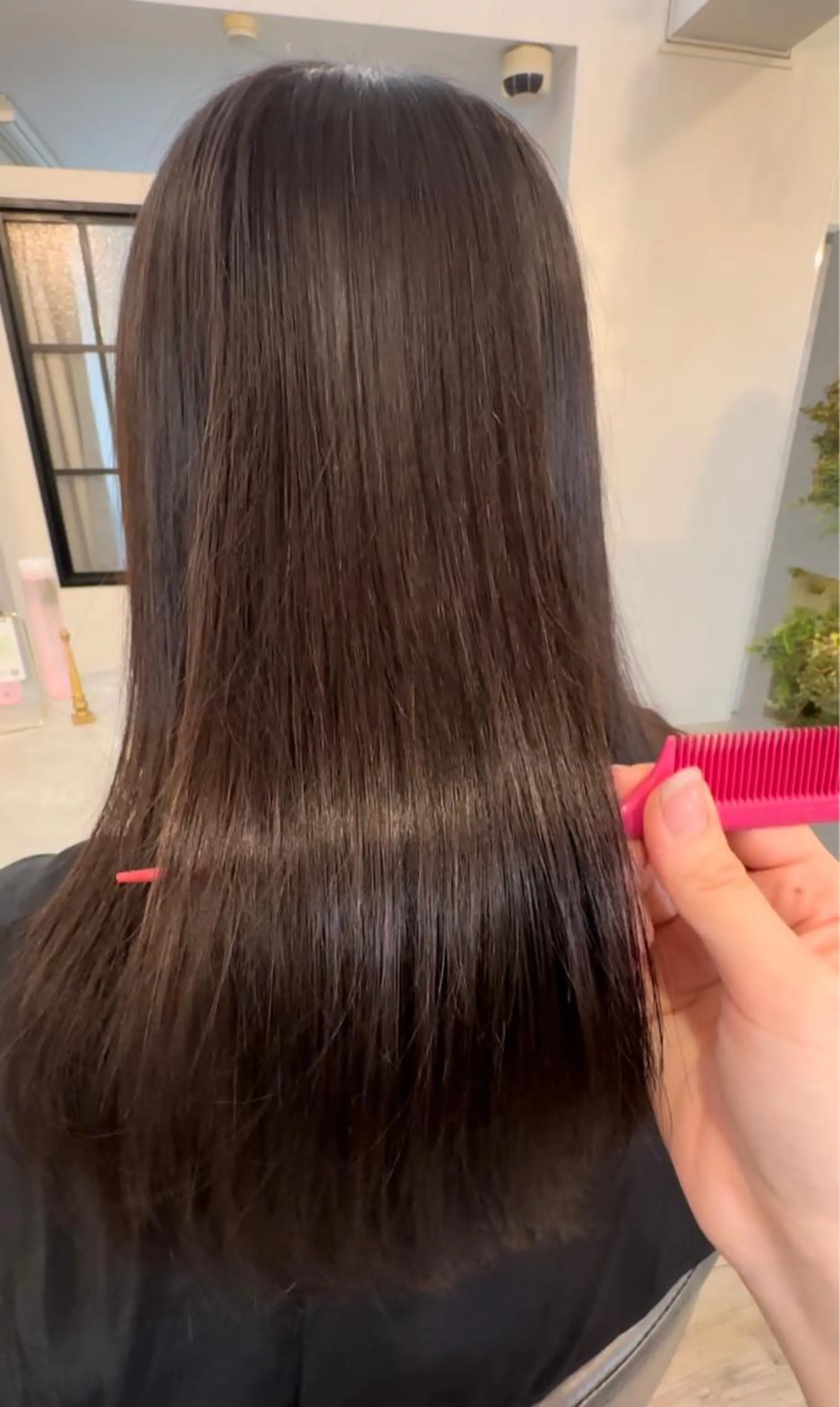セミロング 縮毛矯正 カット 縮毛矯正 sato ayaka ｜透明感カラー🫧のヘアスタイル