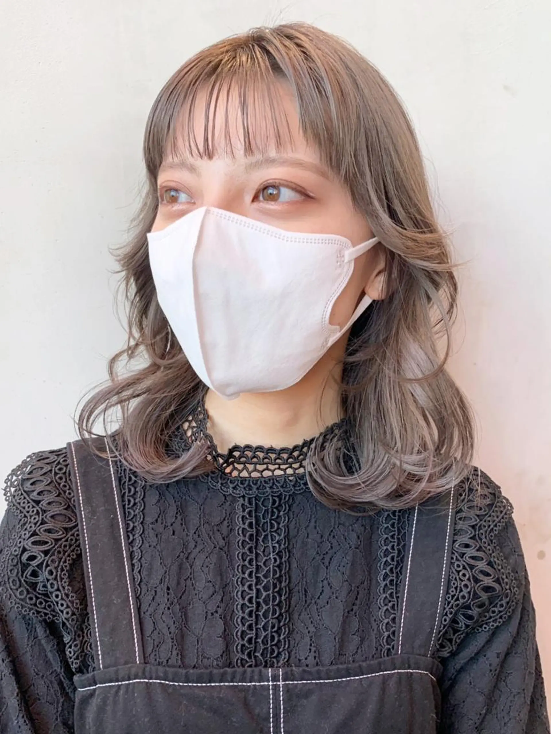 ミディアム カラー パーマ ヘアアレンジ ベージュカラー レイヤーカット ITbyALBUM 八王子店のヘアスタイル