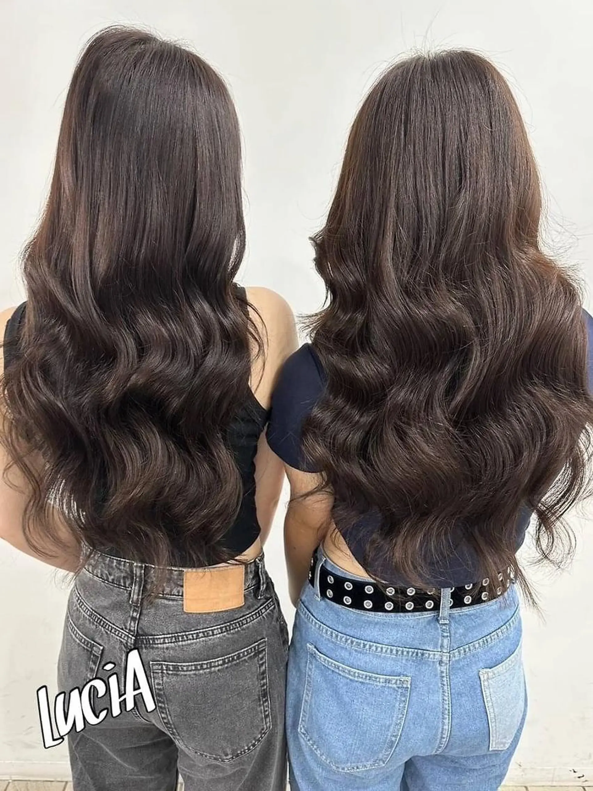 ロング カラー ヘアアレンジ MISAKIエクステ ブリーチ\5900のヘアスタイル