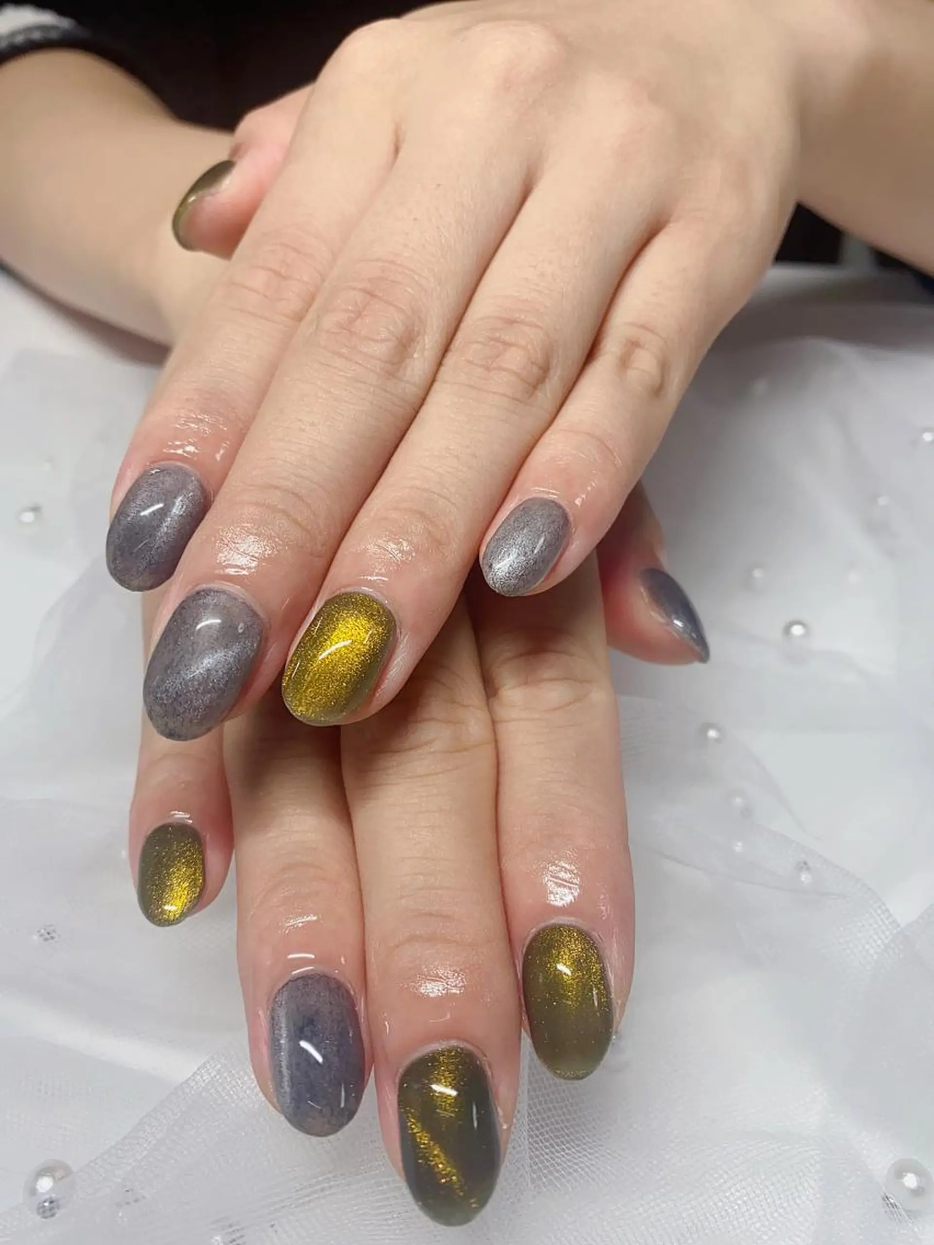 ネイル アニマル柄 マグネットネイル Jasmine nailsalon所属・ジャスミン ネイルサロンのネイルデザイン