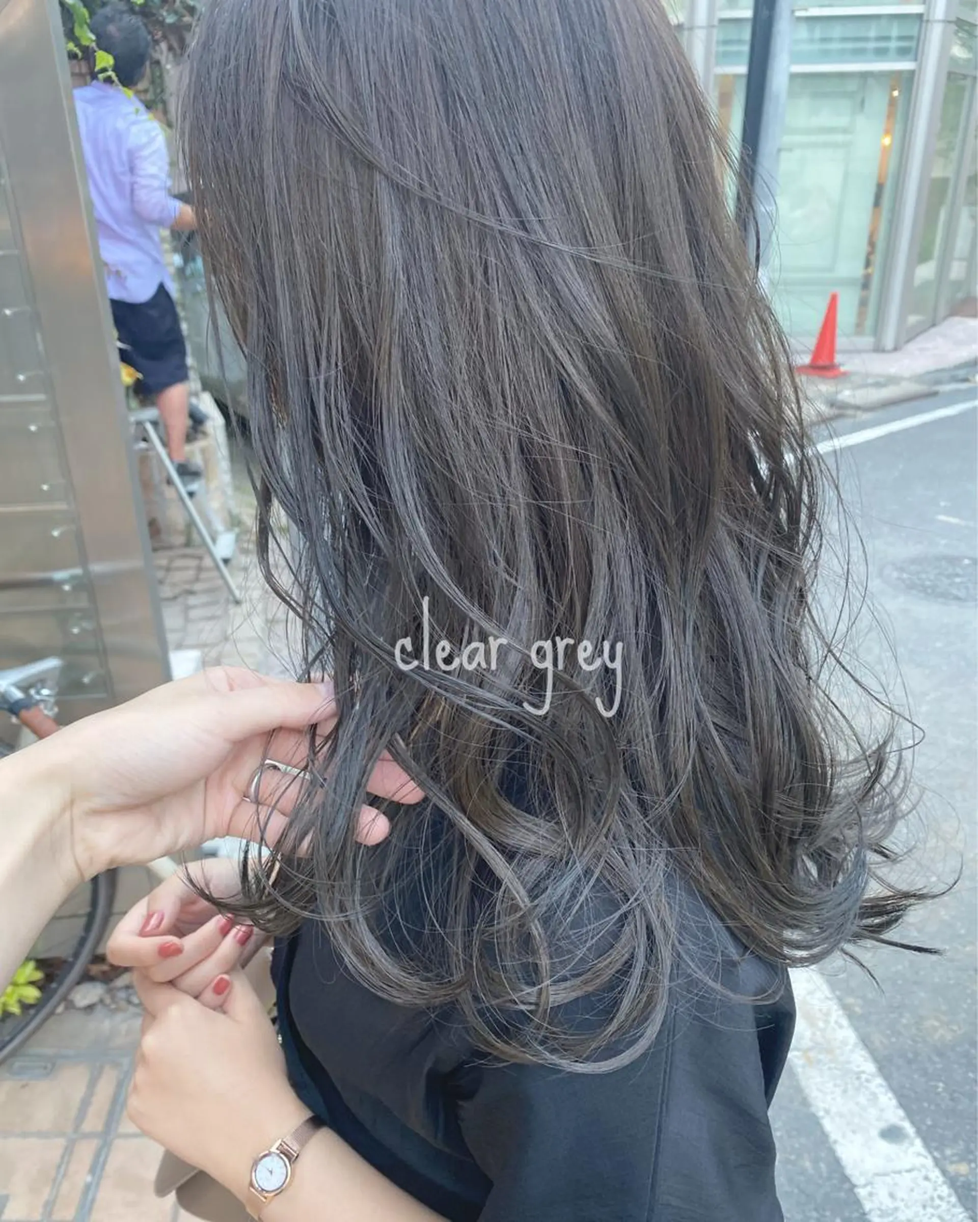 セミロング カラー ヘアアレンジ ヘアカラー トリートメント GARDEN aoyama所属・ブリーチなしで透明感 艶カラー【Ryo】のヘアスタイル
