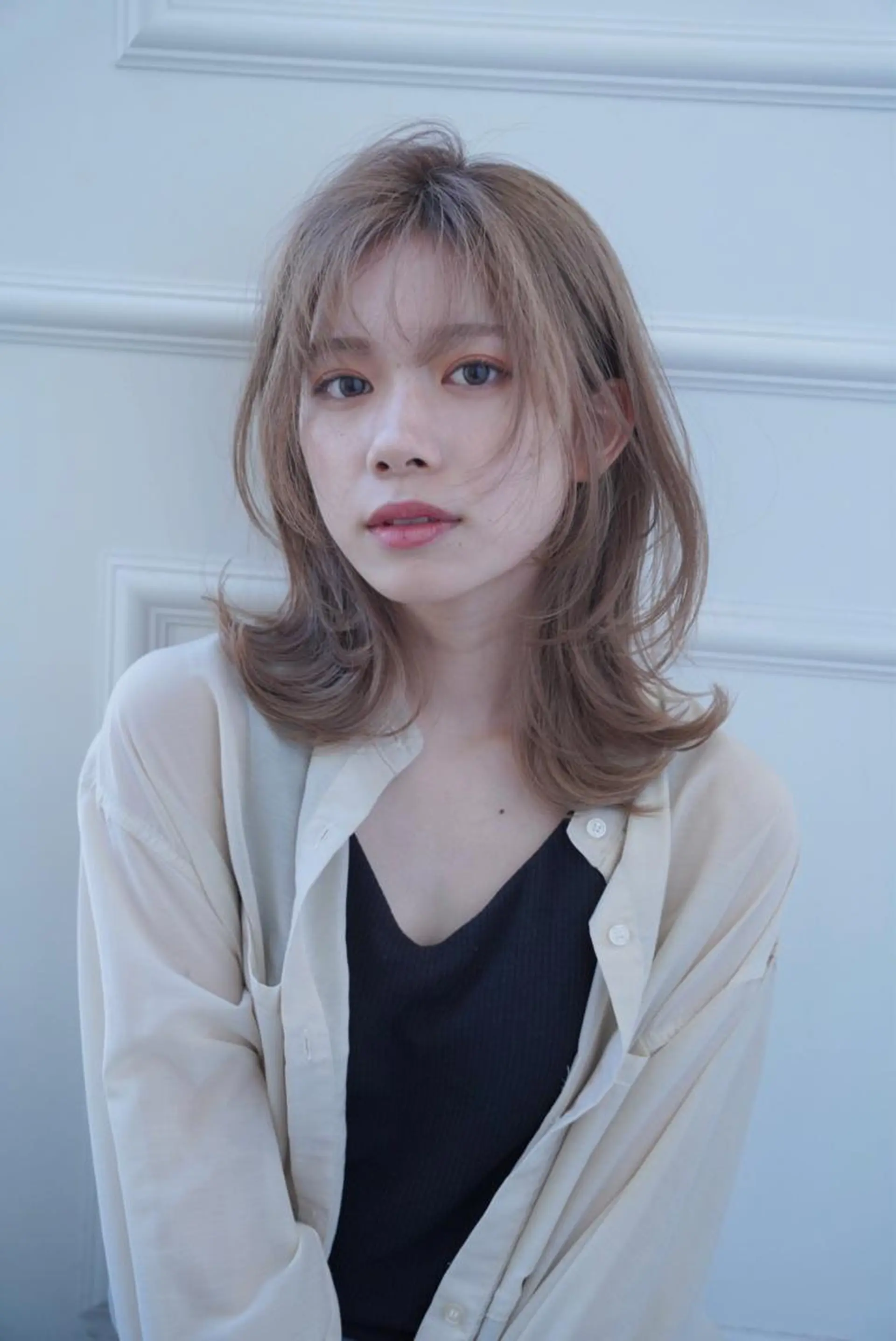 ミディアム カラー ベージュカラー ヘアカラー レイヤー⭐️カラー ⭐️平川雅史のヘアスタイル