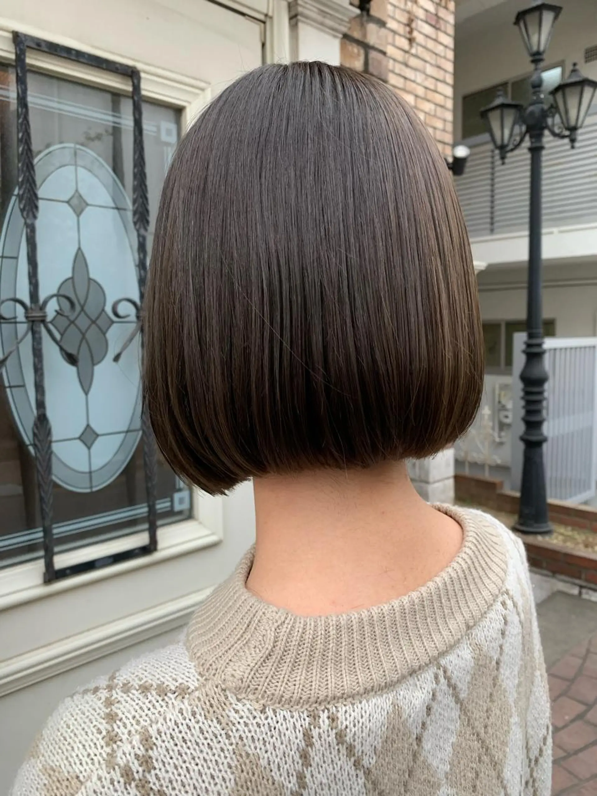 ミディアム カラー アッシュ ベージュカラー ボブ 似合わせカラー🫶 小川千波のヘアスタイル