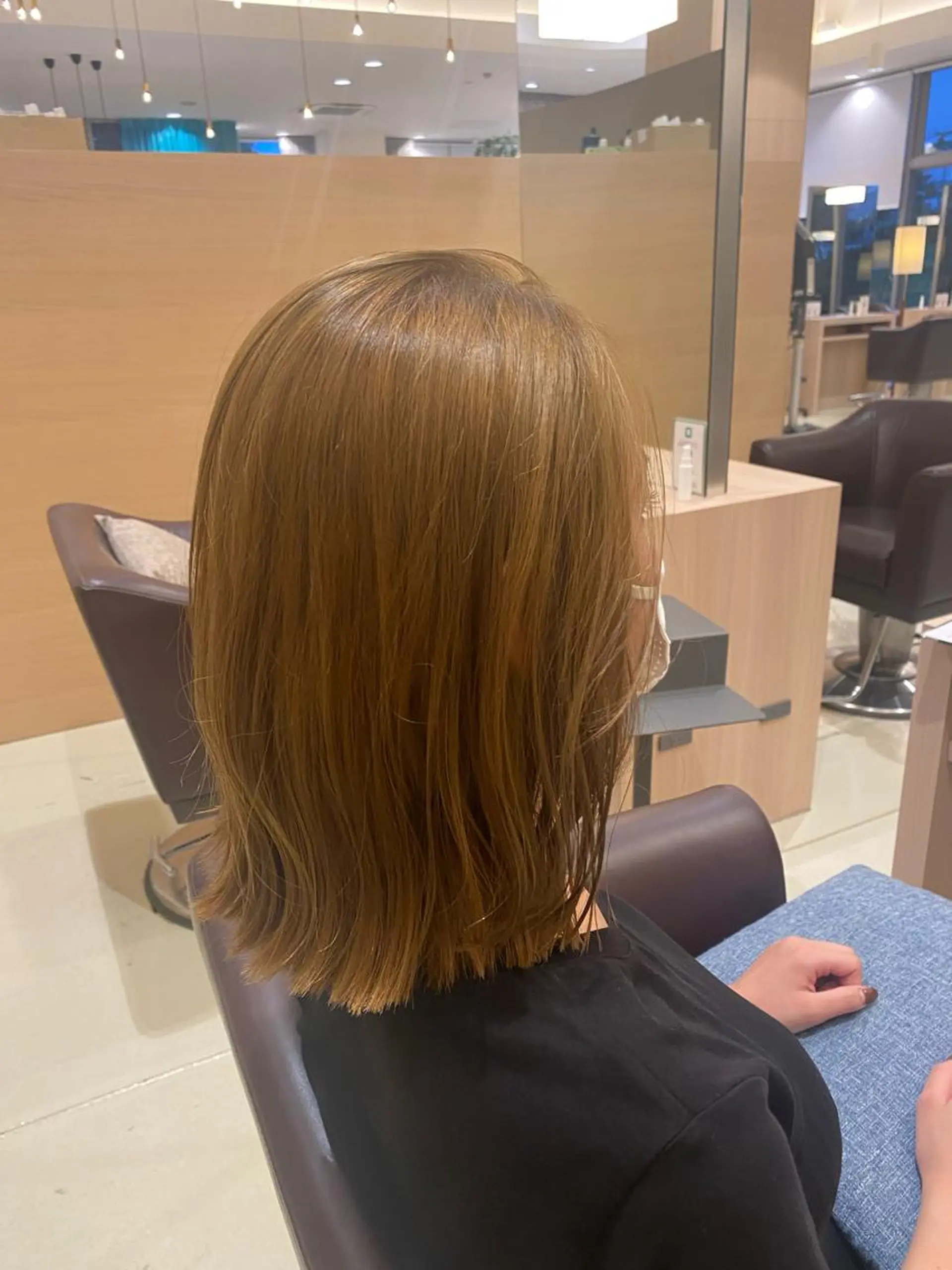 ミディアム カラー 切りっぱなしボブ ボブ カット ヘアカラー みやび🫧髪質改善 🫧透明感カラー🫧のヘアスタイル