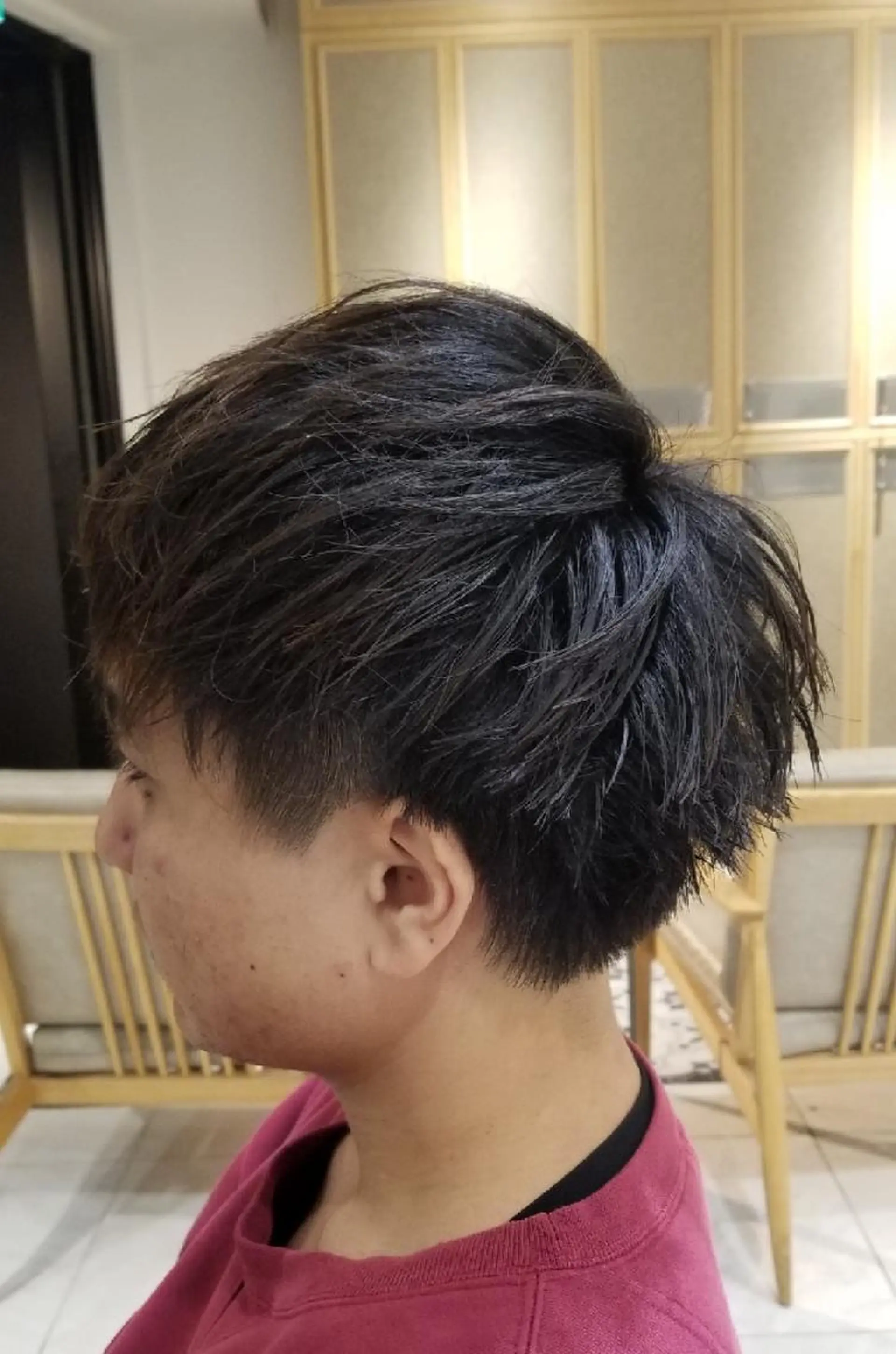 メンズ マッシュ カット 🔴赤み消し/ 艶カラー落合　優🔴のヘアスタイル