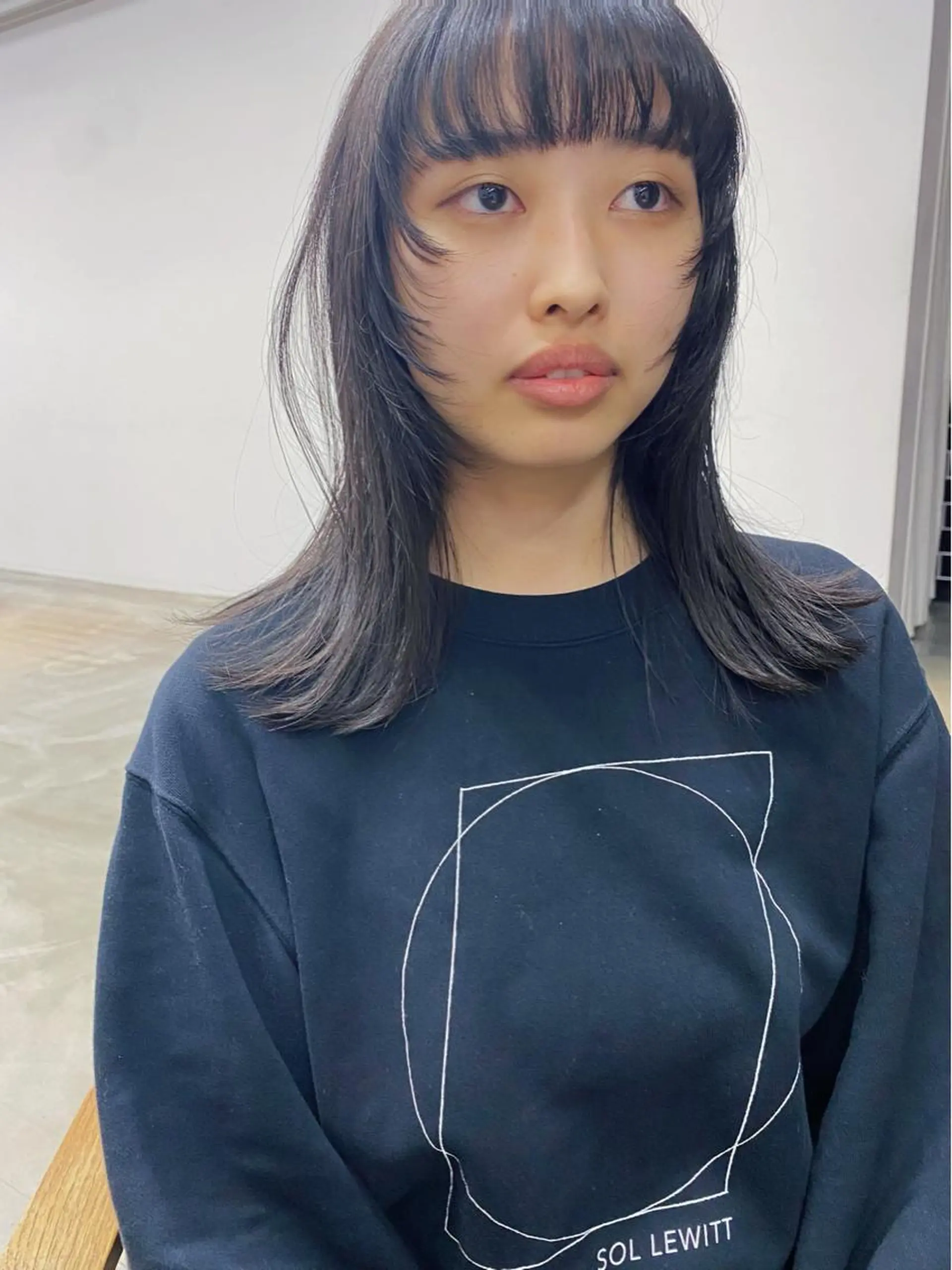 ミディアム カラー ヘアアレンジ 顔まわりレイヤー レイヤーカット son hair HIROEのヘアスタイル