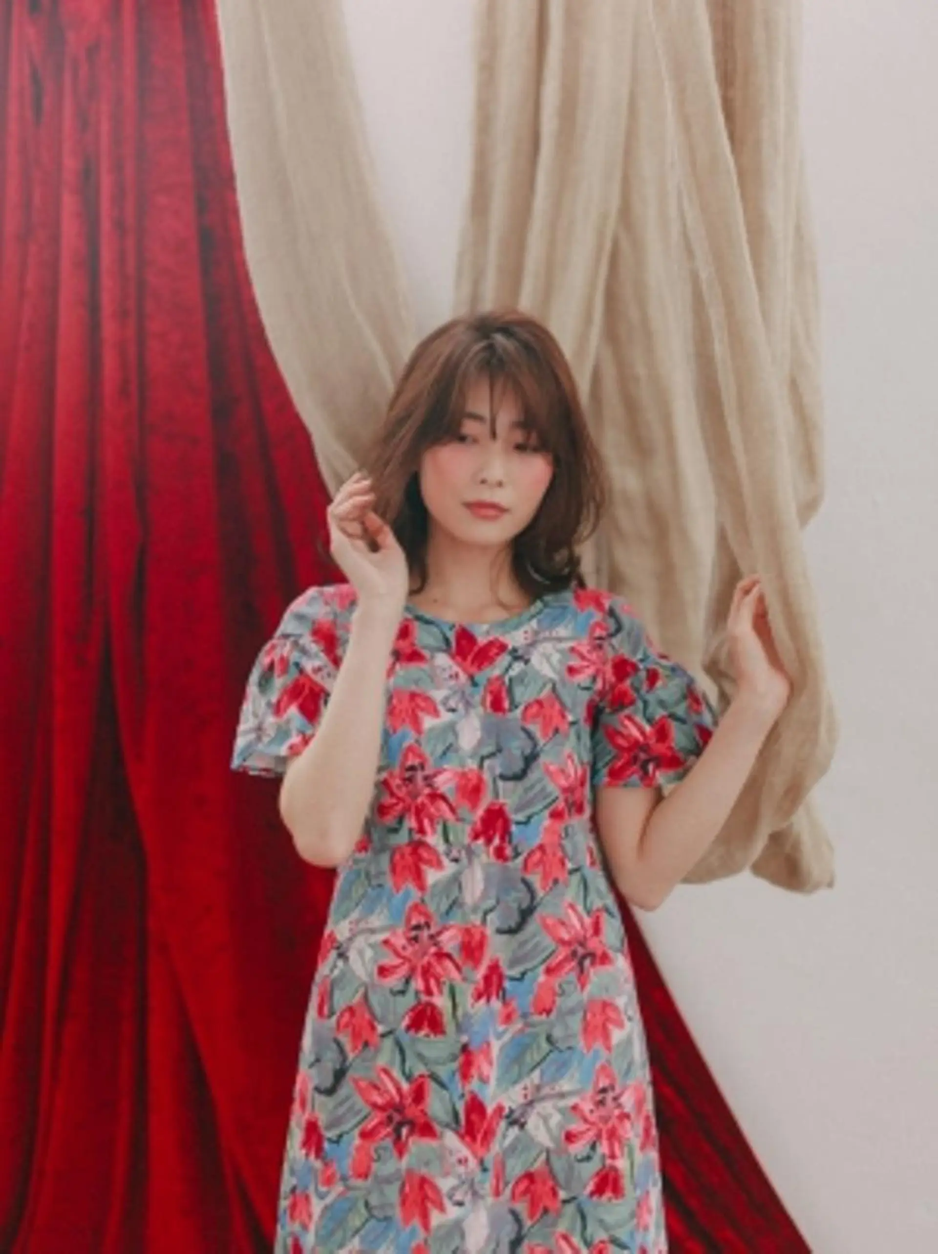 ミディアム カラー パーマ amie所沢駅 プロペ通り店【アミ】のヘアスタイル