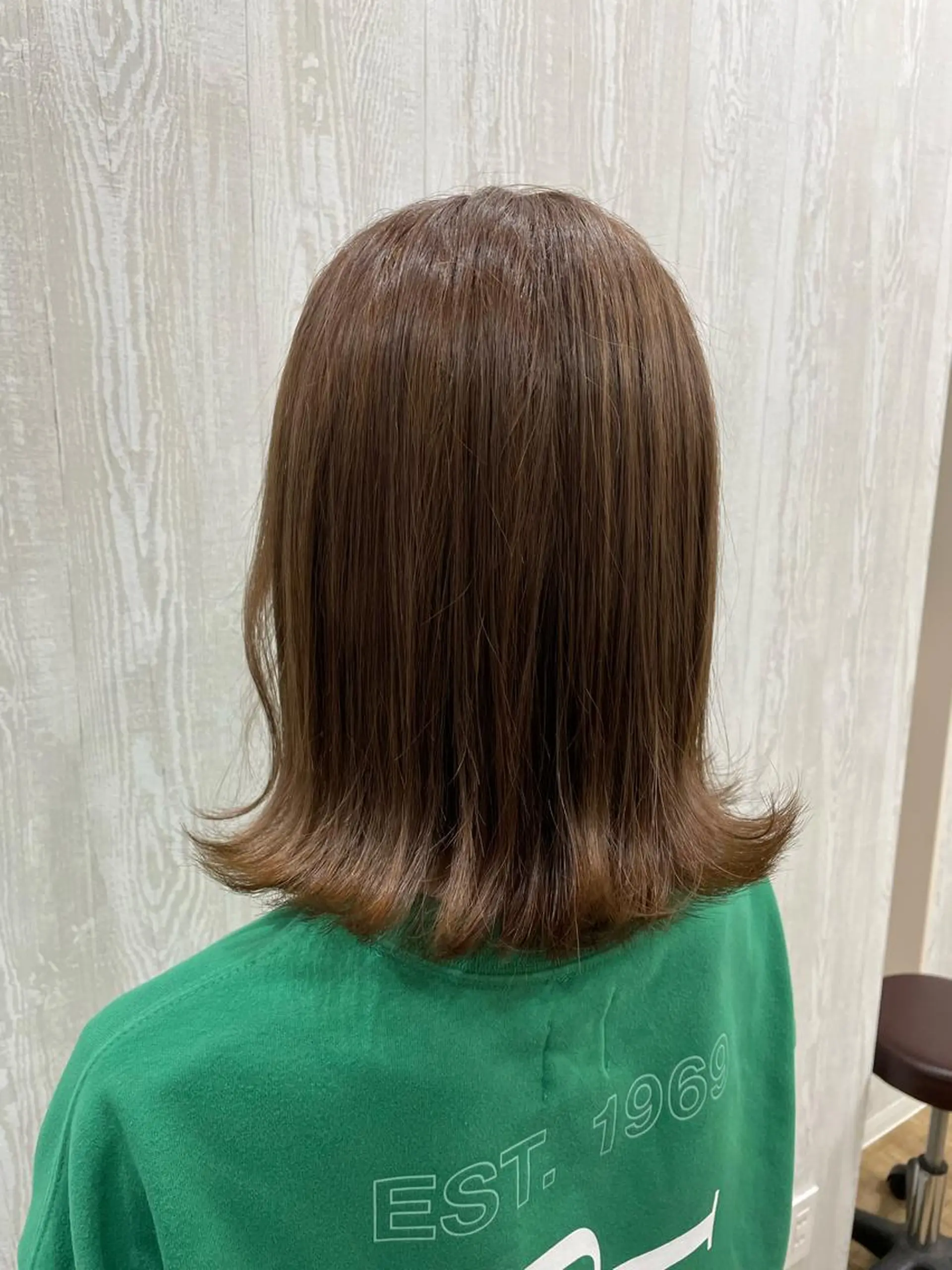 ミディアム カラー ベージュカラー ブラウンカラー ブラウンベージュ ボブ 外ハネヘア カット ヘアカラー トリートメント TELA HAIR 守谷のヘアスタイル