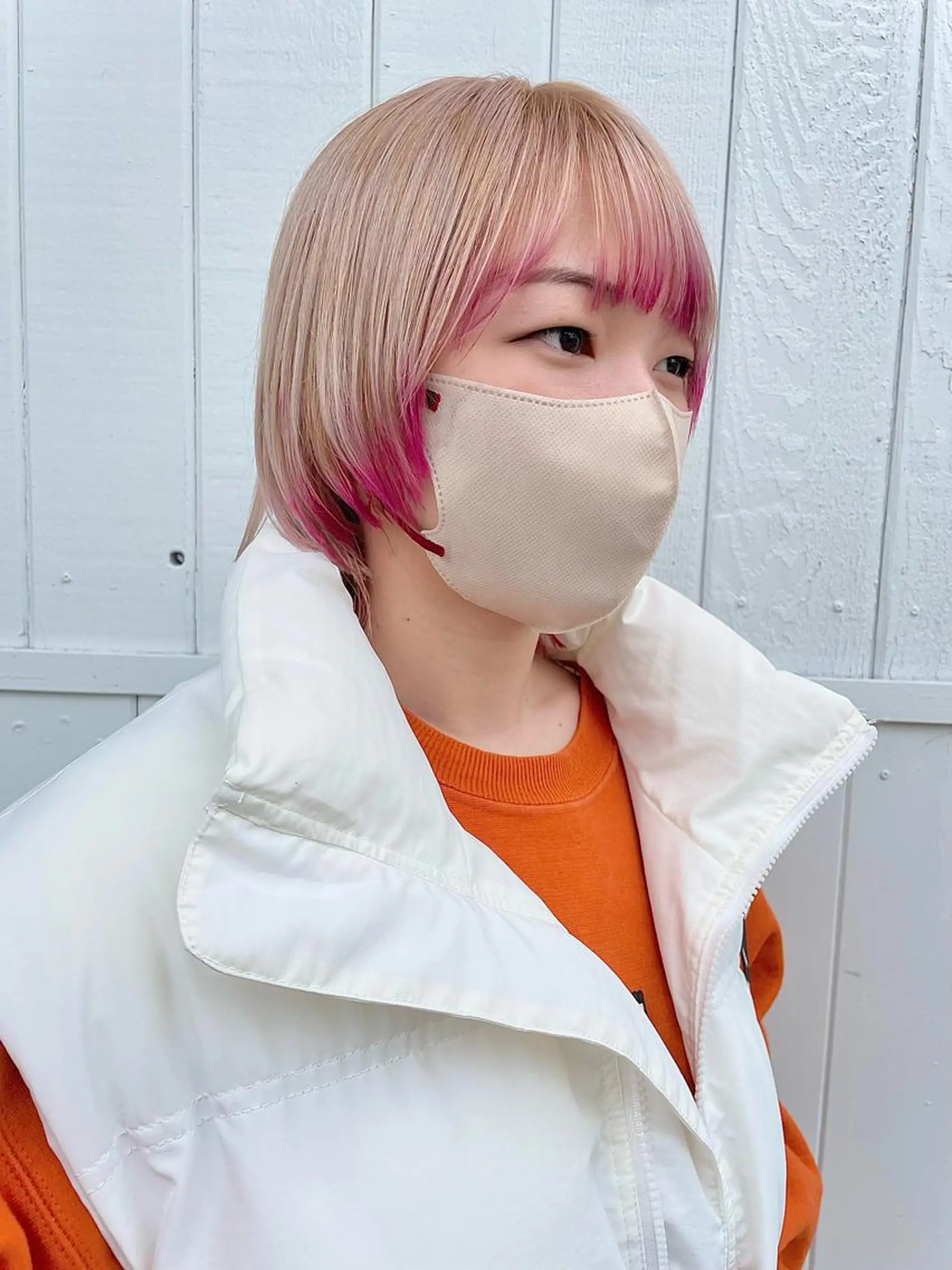 ミディアム カラー デザインカラー ハイトーンカラー ニシウエ ヒロキのヘアスタイル