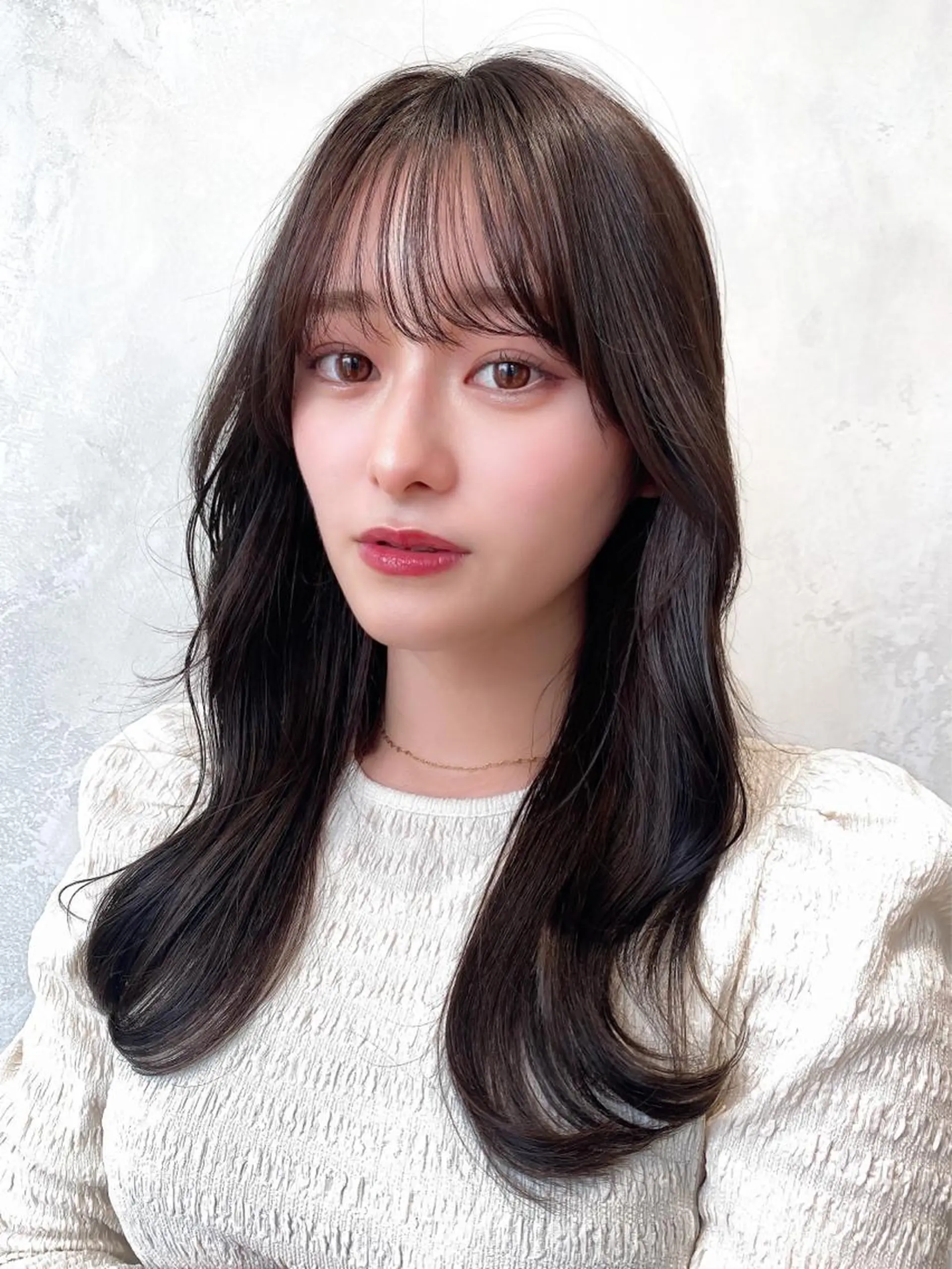 セミロング カラー ベージュカラー ブラウンカラー ブラウンベージュ くびれヘア 顔周りカット カット ヘアカラー トリートメント 顔周り/くびれヘア 韓国ヘア💕風間るなのヘアスタイル