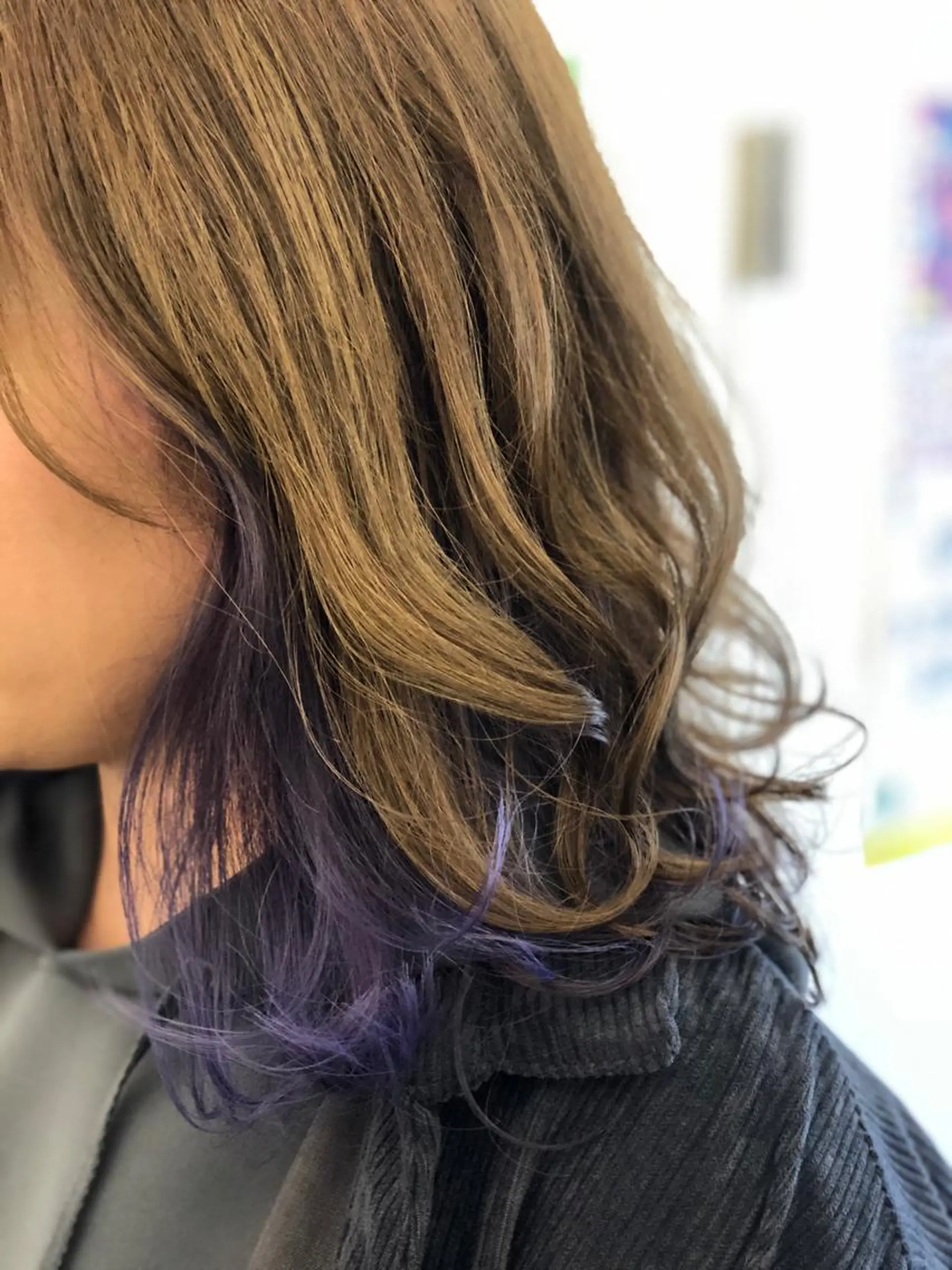ミディアム カラー パープルカラー 髪質改善　ナカゾノ タケシのヘアスタイル