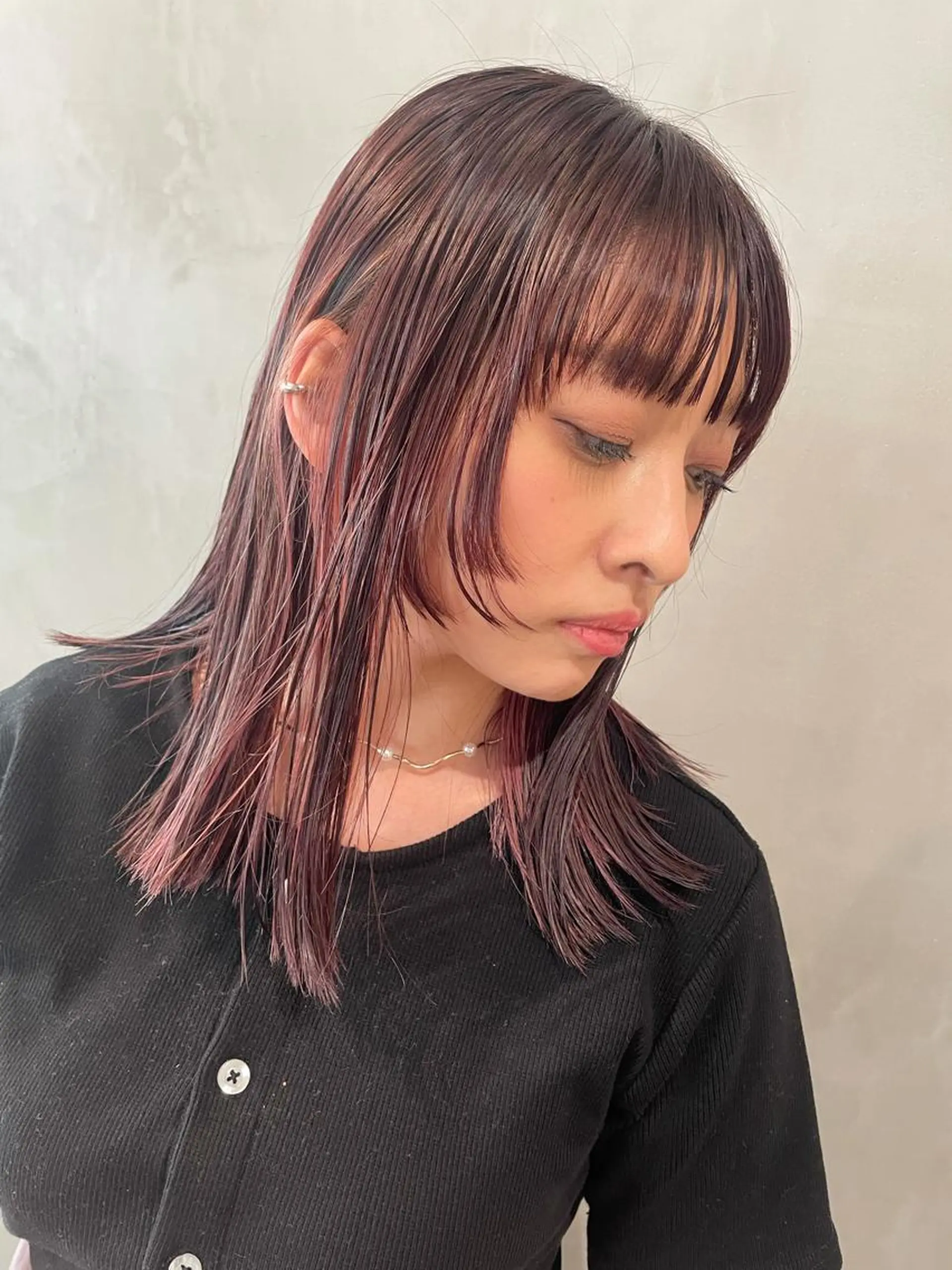 ミディアム カラー ヘアカラー トリートメント 優 作のヘアスタイル