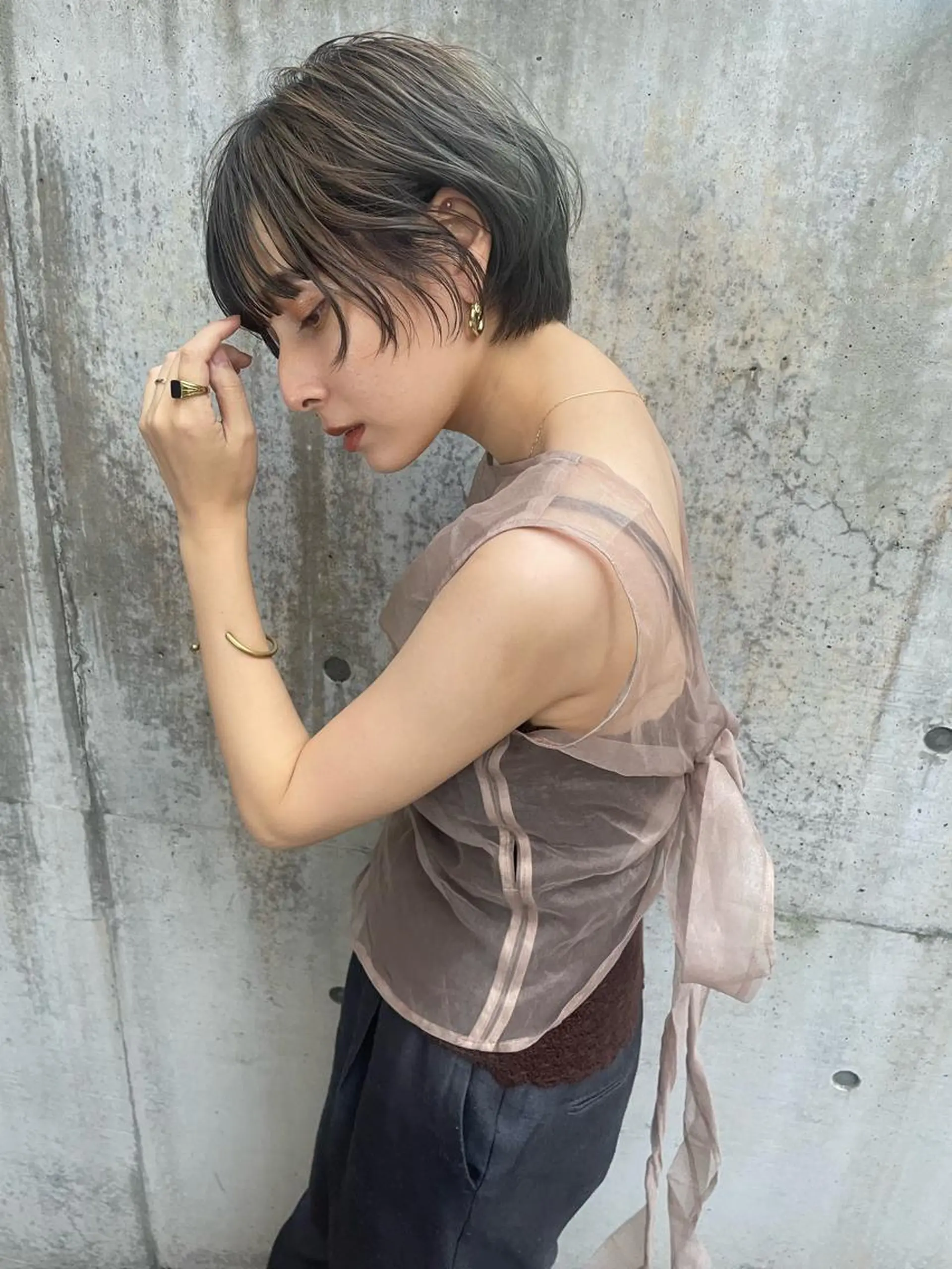 ショート カラー ショートボブ デザインカラー グラデーションカラー ボブ 外国人風カラー カット ヘアカラー トリートメント ショート/ボブ専門 宮脇美奈/南船場のヘアスタイル