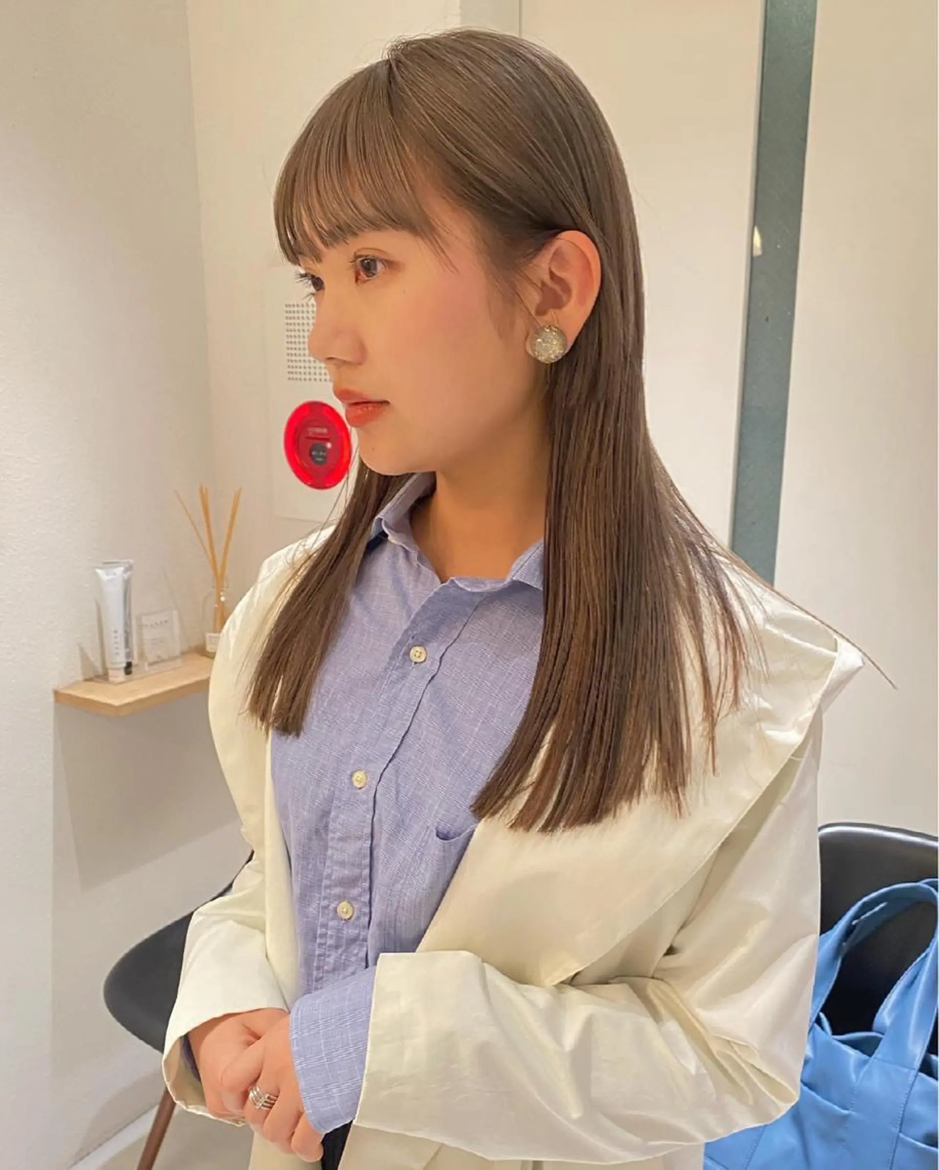 ロング カラー ベージュカラー Pros所属・nana/レイヤー /酸性ストレートのヘアスタイル