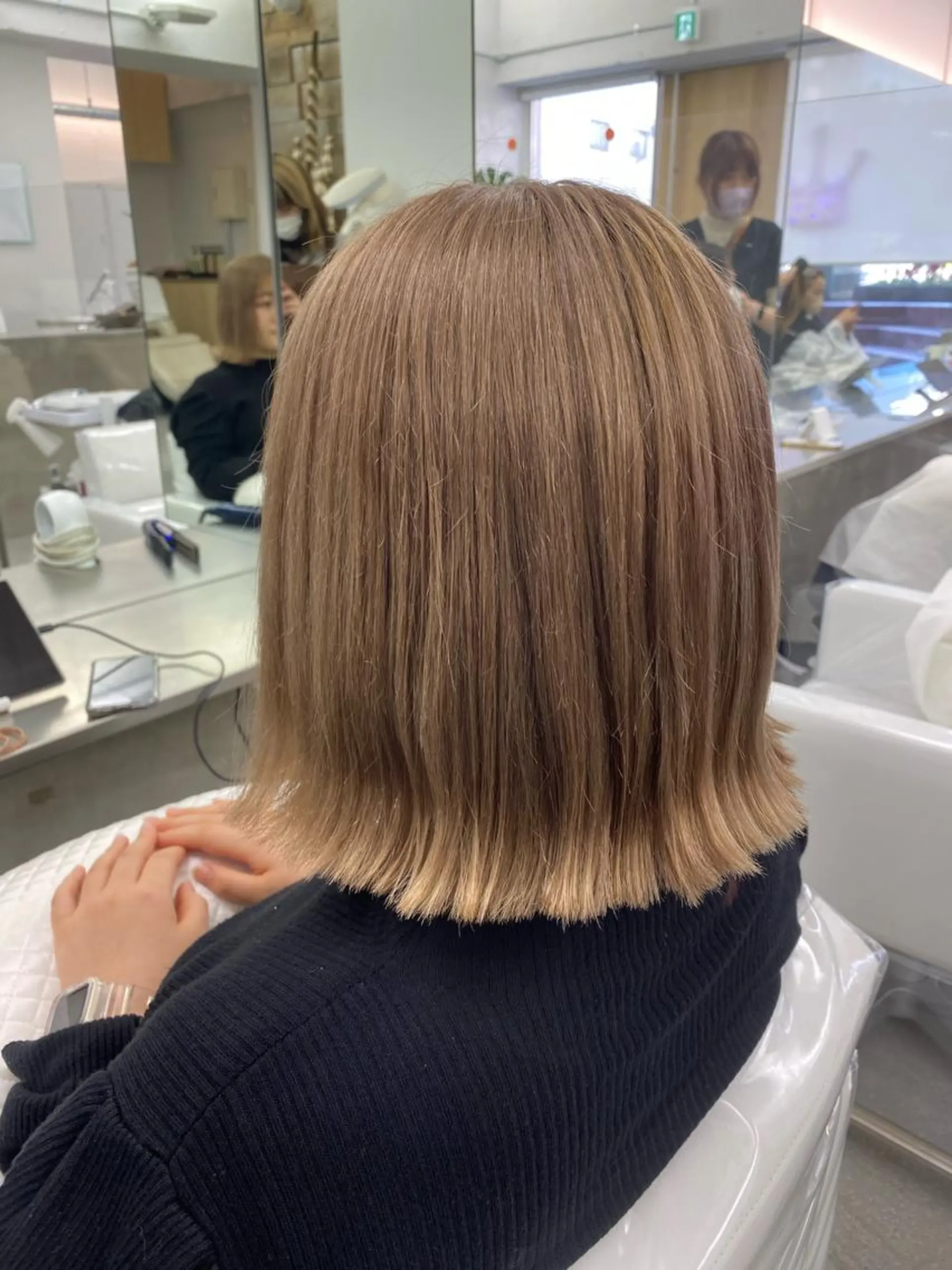 ミディアム カラー ヘアアレンジ ブリーチ 💫お呼ばれヘア💫 髪質改善✨トモエ市川のヘアスタイル