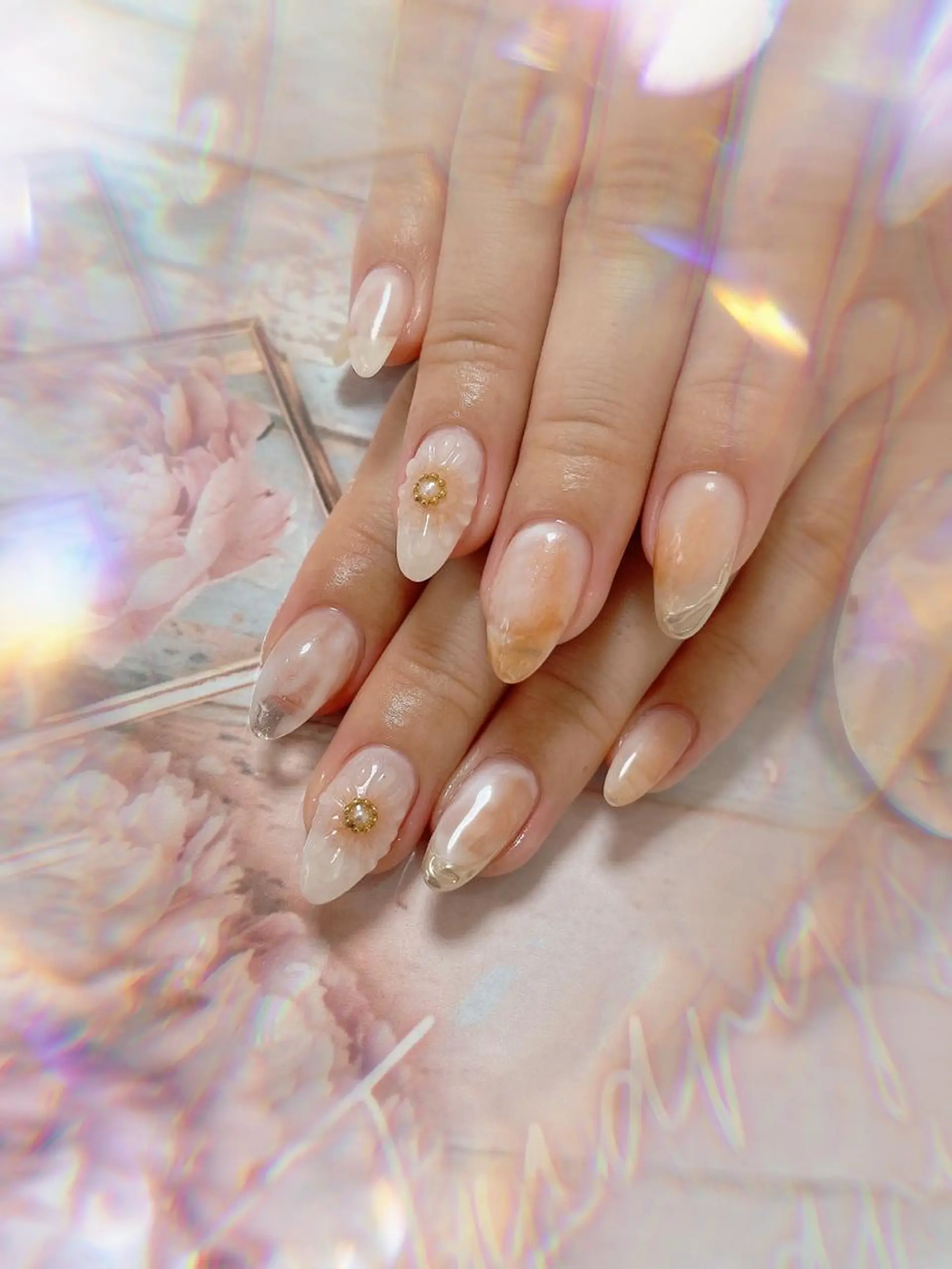 セミロング ネイル ハンドネイル ハンドケア 💎ビューティサロン 湘南　RIRAN💎のネイルデザイン