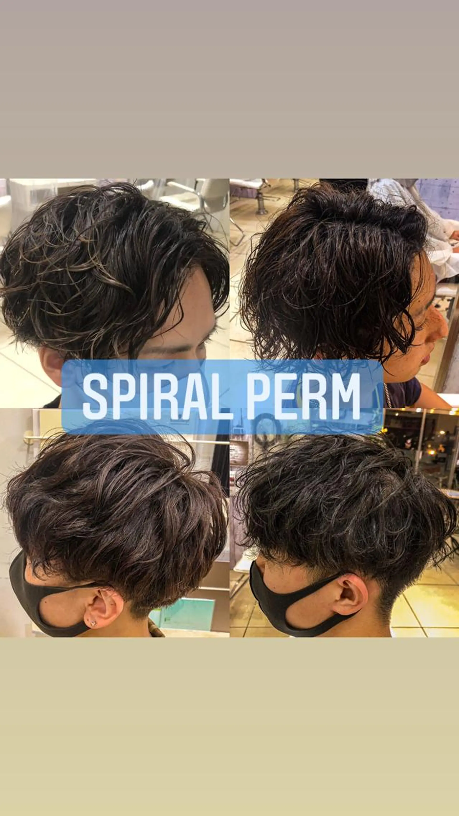 ミディアム パーマ メンズ カット パーマ 毛流れヘアの達人 店長　須田龍世のヘアスタイル