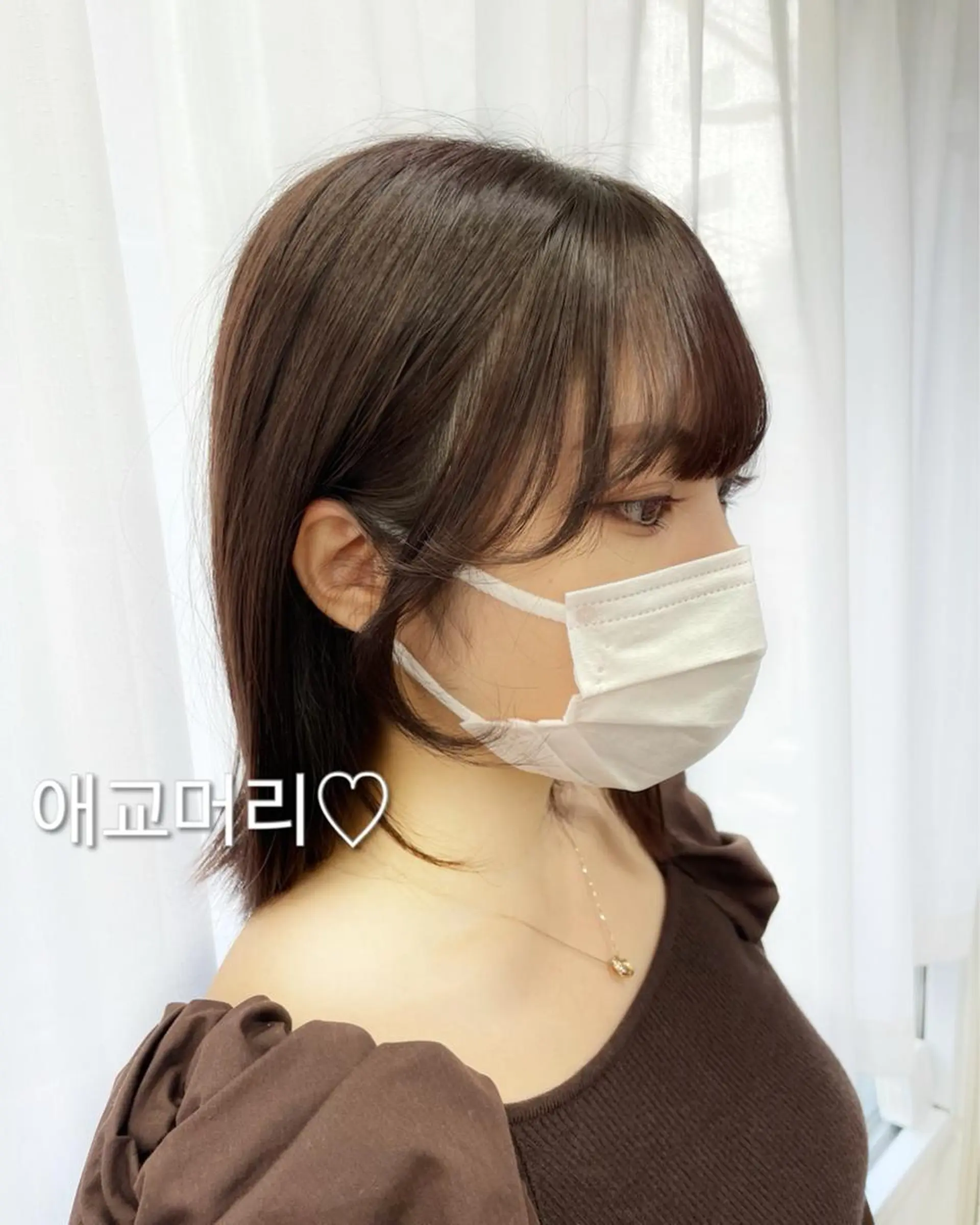 ミディアム カット 韓国ヘア🤍髪質改善 🇰🇷AKANEのヘアスタイル