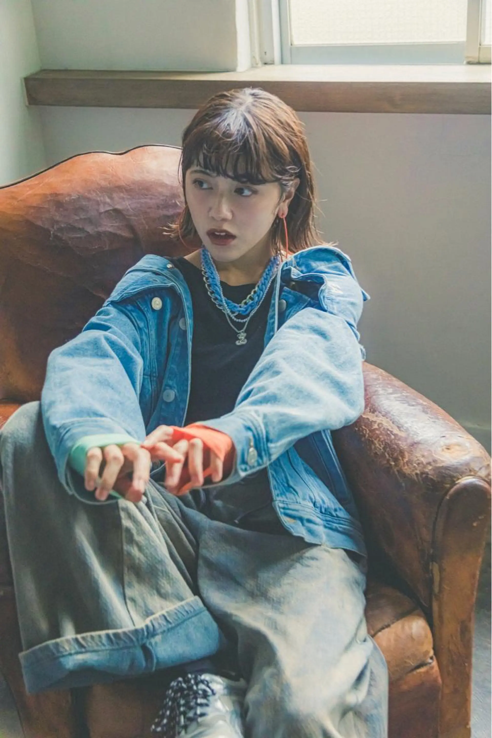 ショート パーマ たけだゆめ ダブルカラーのヘアスタイル