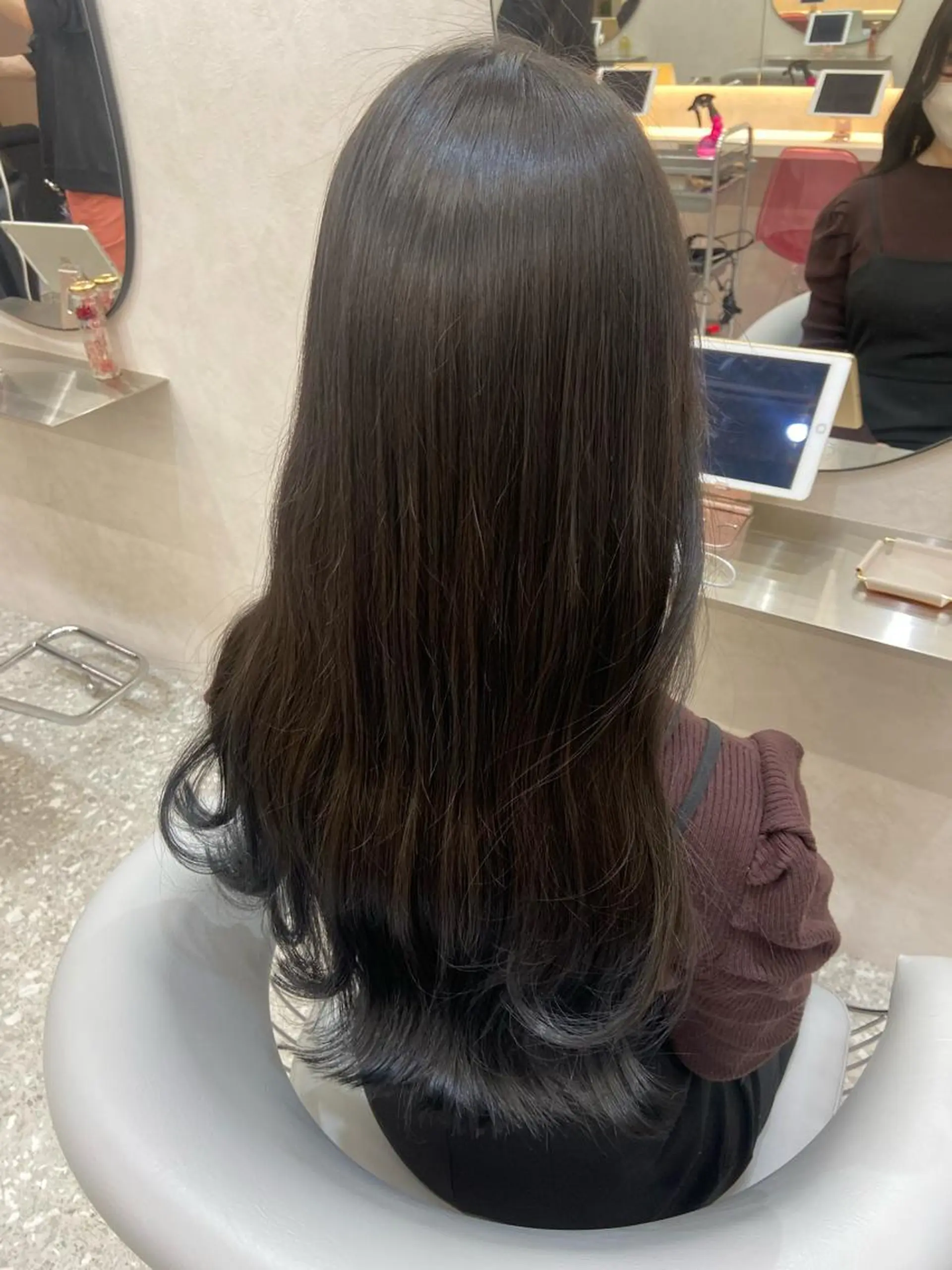 ロング カラー シールエクステ ブリーチ ブラウンカラー ケアカラー ダブルカラー カット ヘアカラー トリートメント 新宿/韓国ヘア 中明度カラー/かやのヘアスタイル