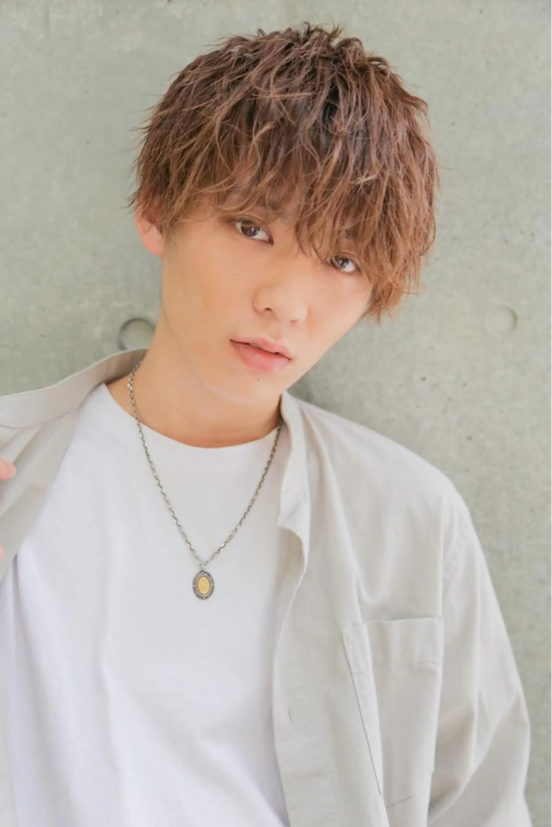 ショート カラー メンズ メンズパーマ メンズ特化ryoのヘアスタイル