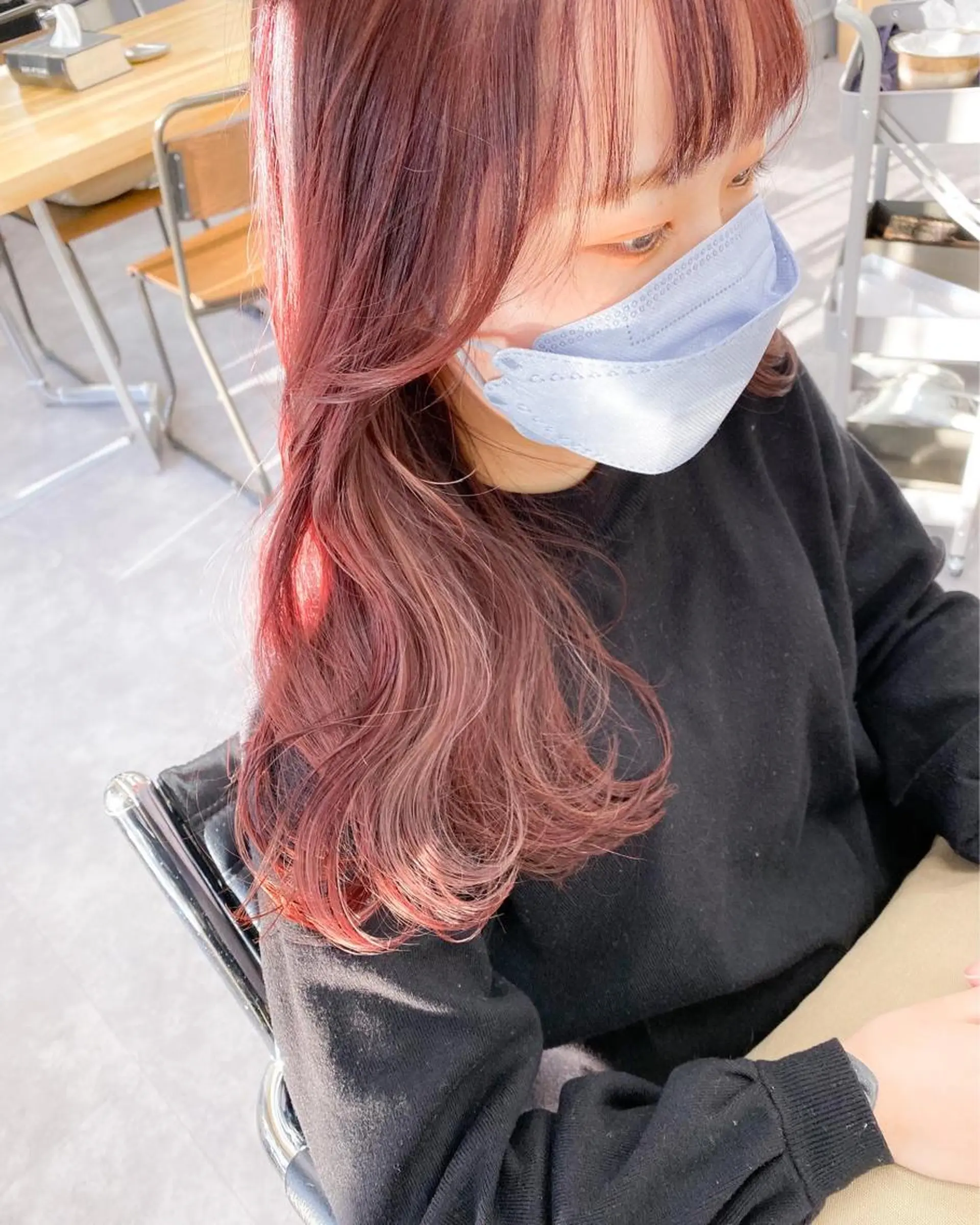 ミディアム カラー ヘアカラー レイヤー暖色カラー 池袋Yamamotoのヘアスタイル