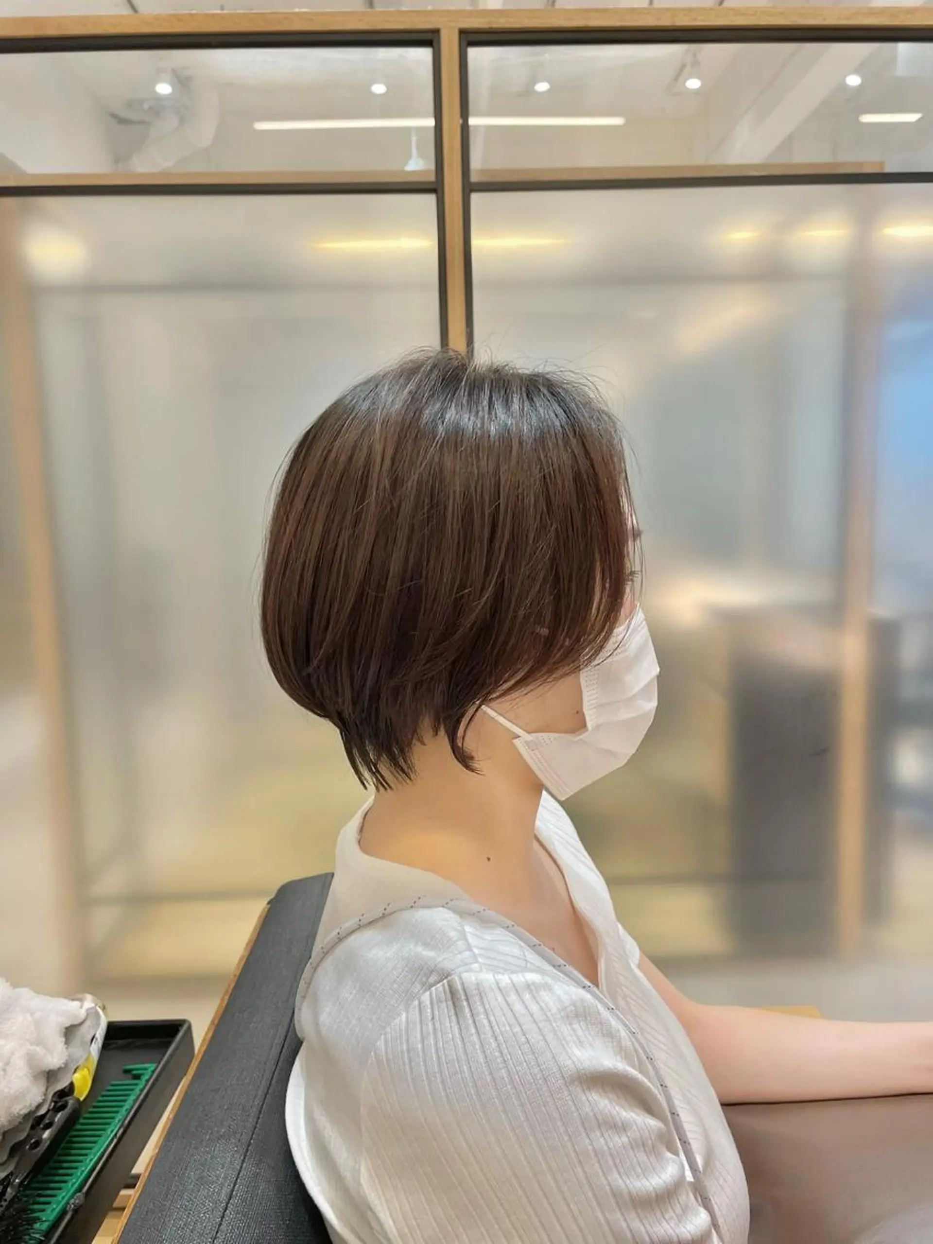 ショート ショートボブ 丸みショート ボブ ハイライト 髪質改善 カット ヘアカラー トリートメント シノハラ ガクト ショート/白髪ぼかしのヘアスタイル