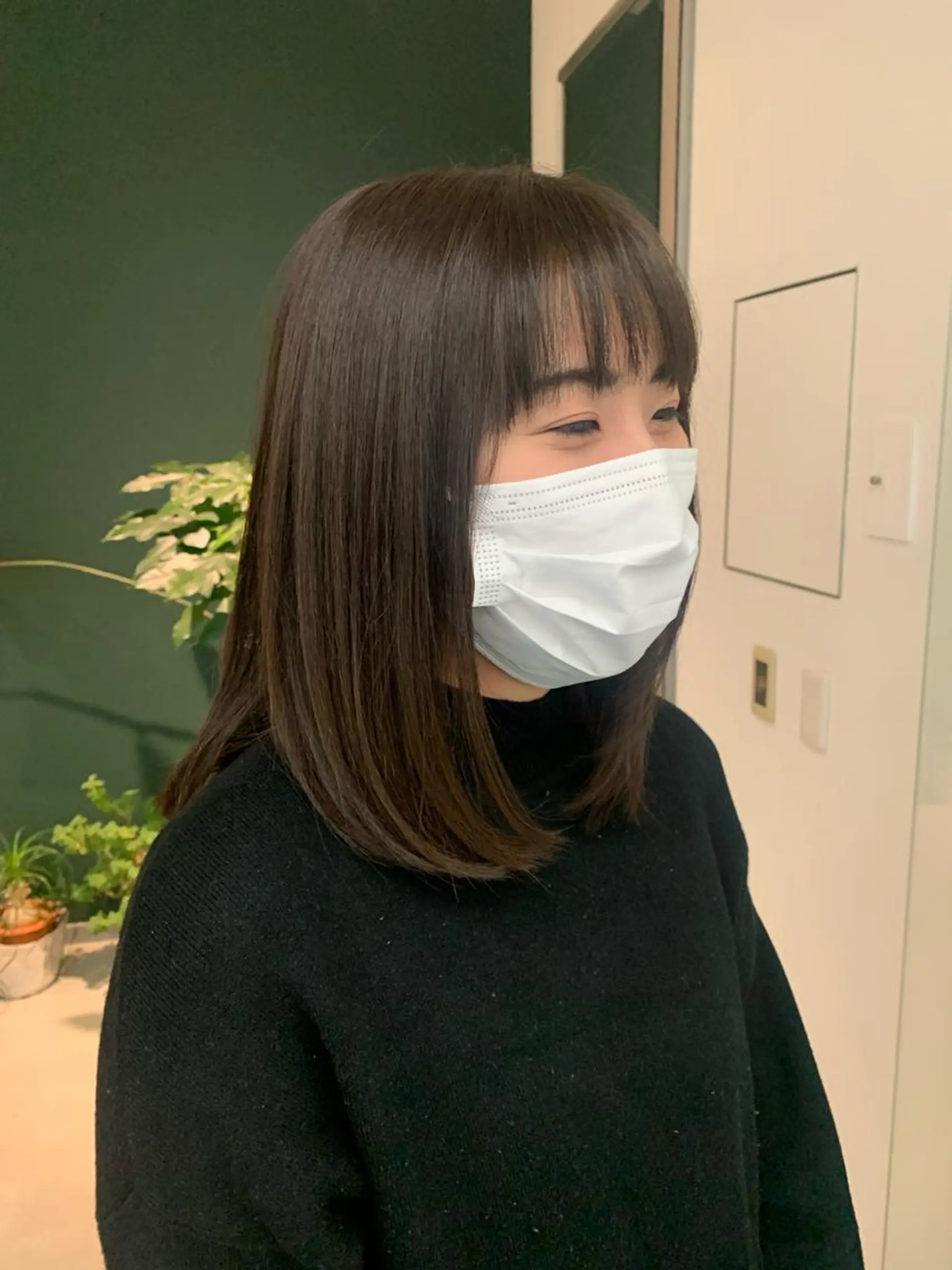 ミディアム カラー パーマ ごとう さなのヘアスタイル