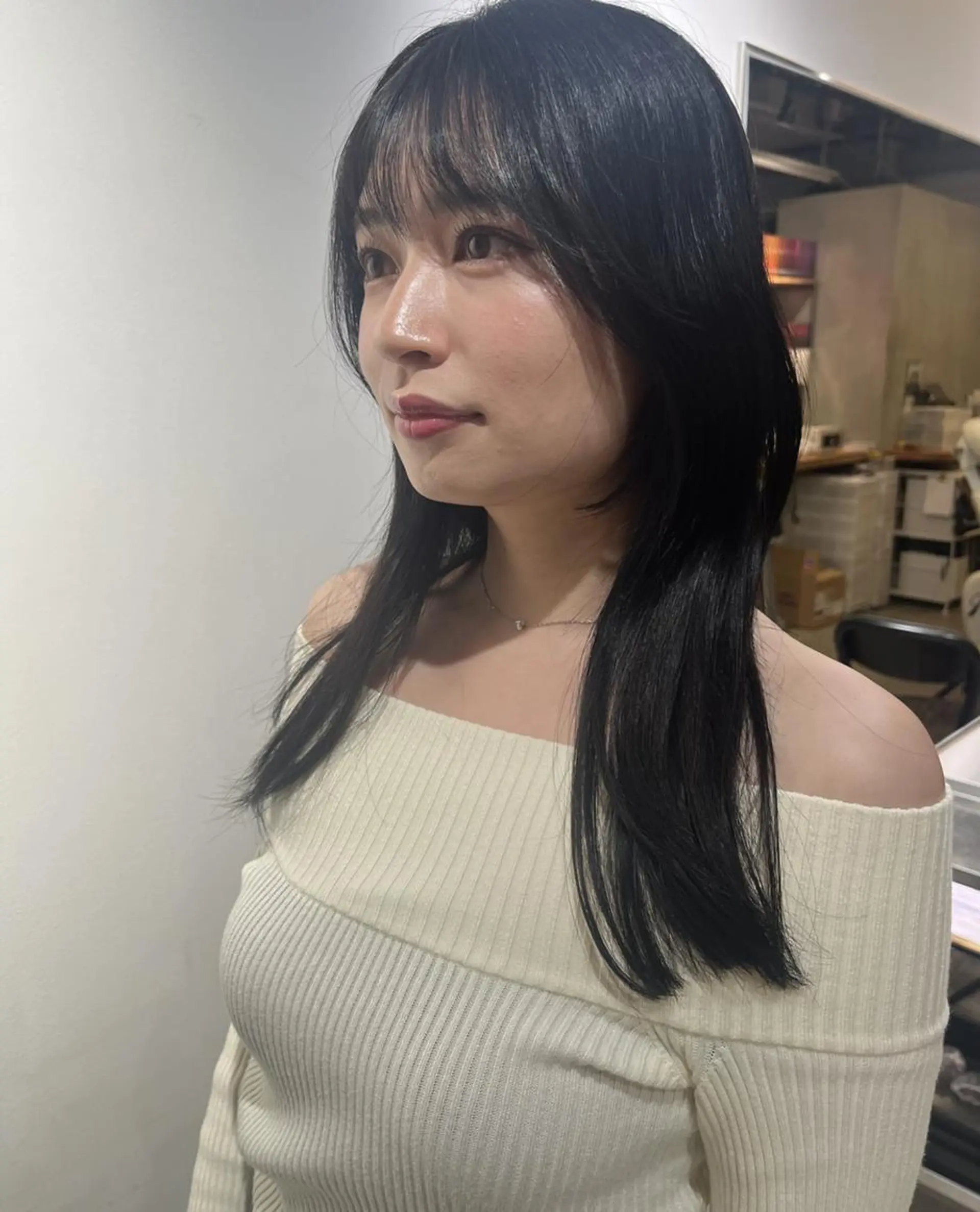 ロング カラー パーマ ヘアアレンジ メンズ キッズ 透明感カラー 顔周りカット 小顔カット ヘアカラー 🐈‍⬛🩷Anju Hanabusa🩷のヘアスタイル