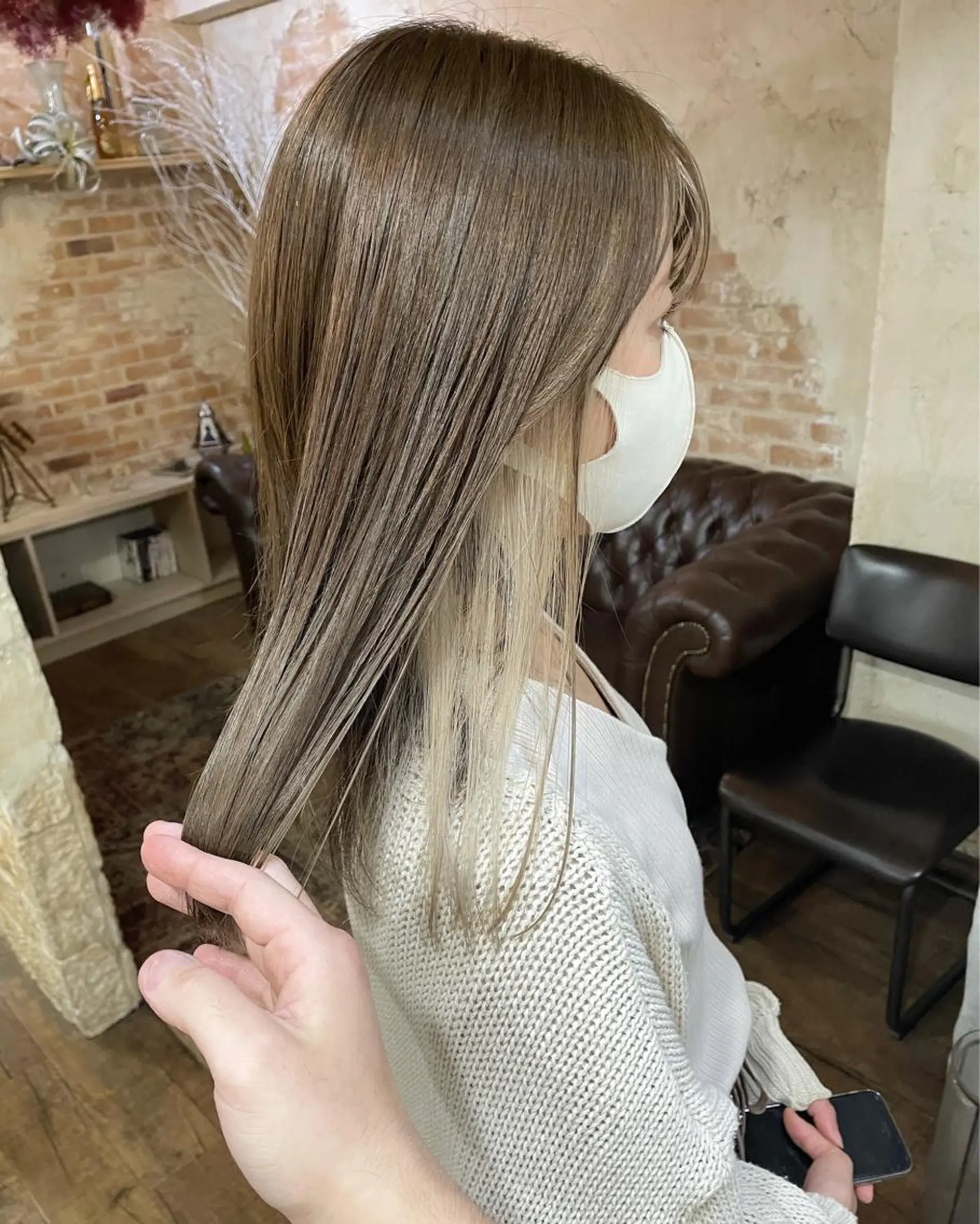 ミディアム カラー ヘアカラー 遠藤 拓馬のヘアスタイル