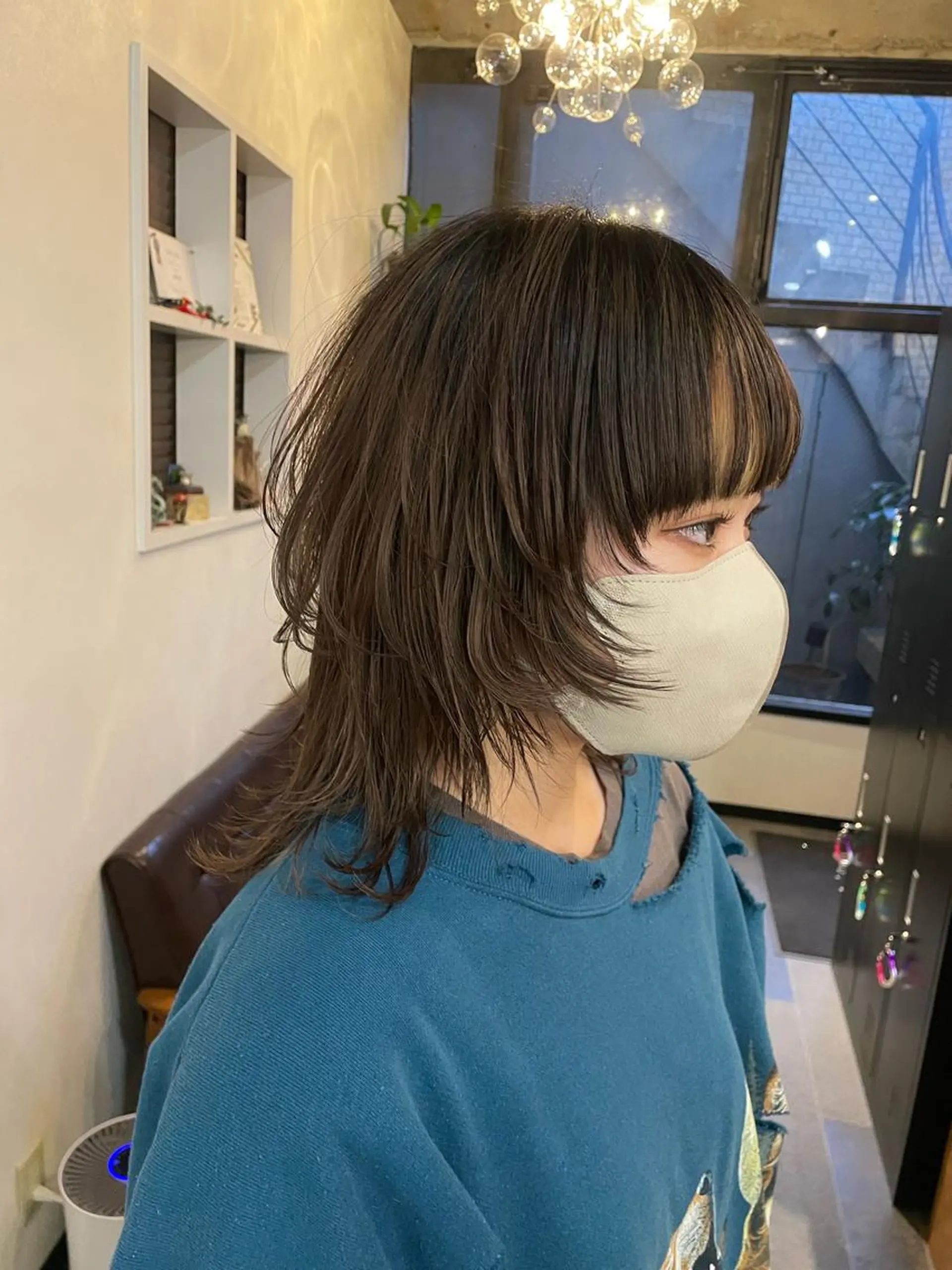 ミディアム ウルフカット やまぎし ひろきのヘアスタイル