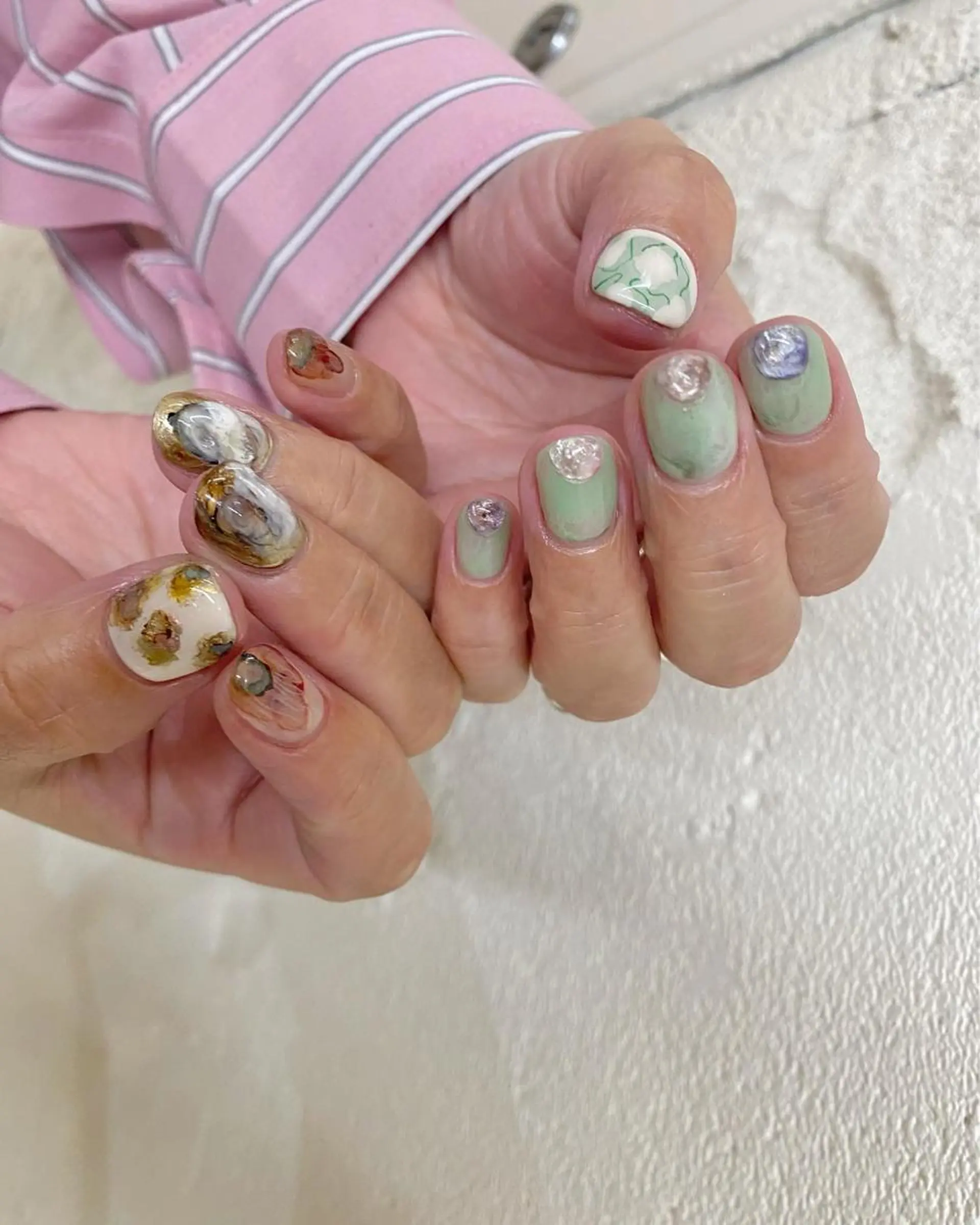 ネイル ピンク nable.所属・望月 実莉のネイルデザイン