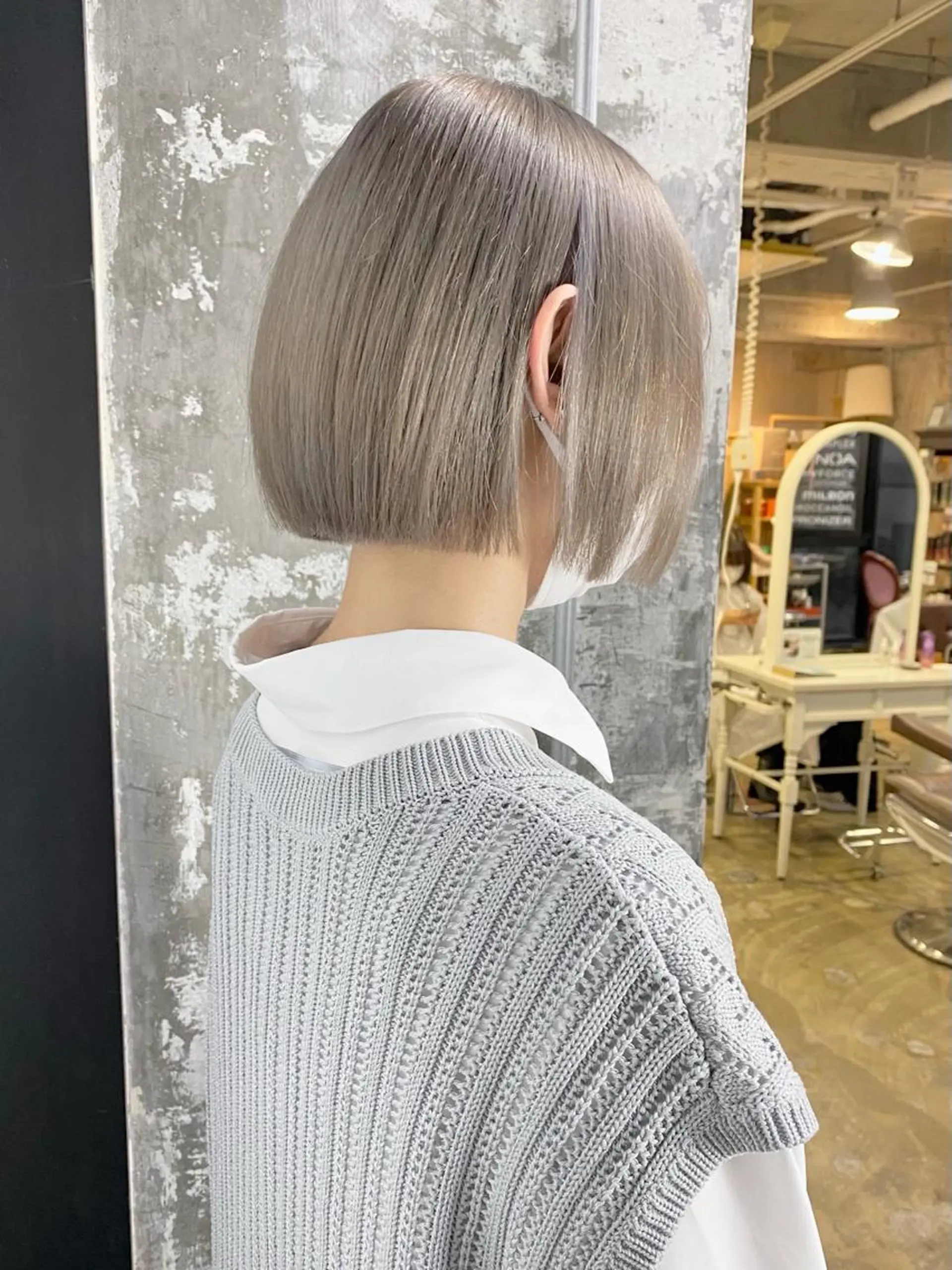 ミディアム カラー ベージュカラー ブリーチ ブロンド ブロンドベージュ ハイトーンカラー ヘアカラー Piaコータロー ハイトーン&‪ボブのヘアスタイル
