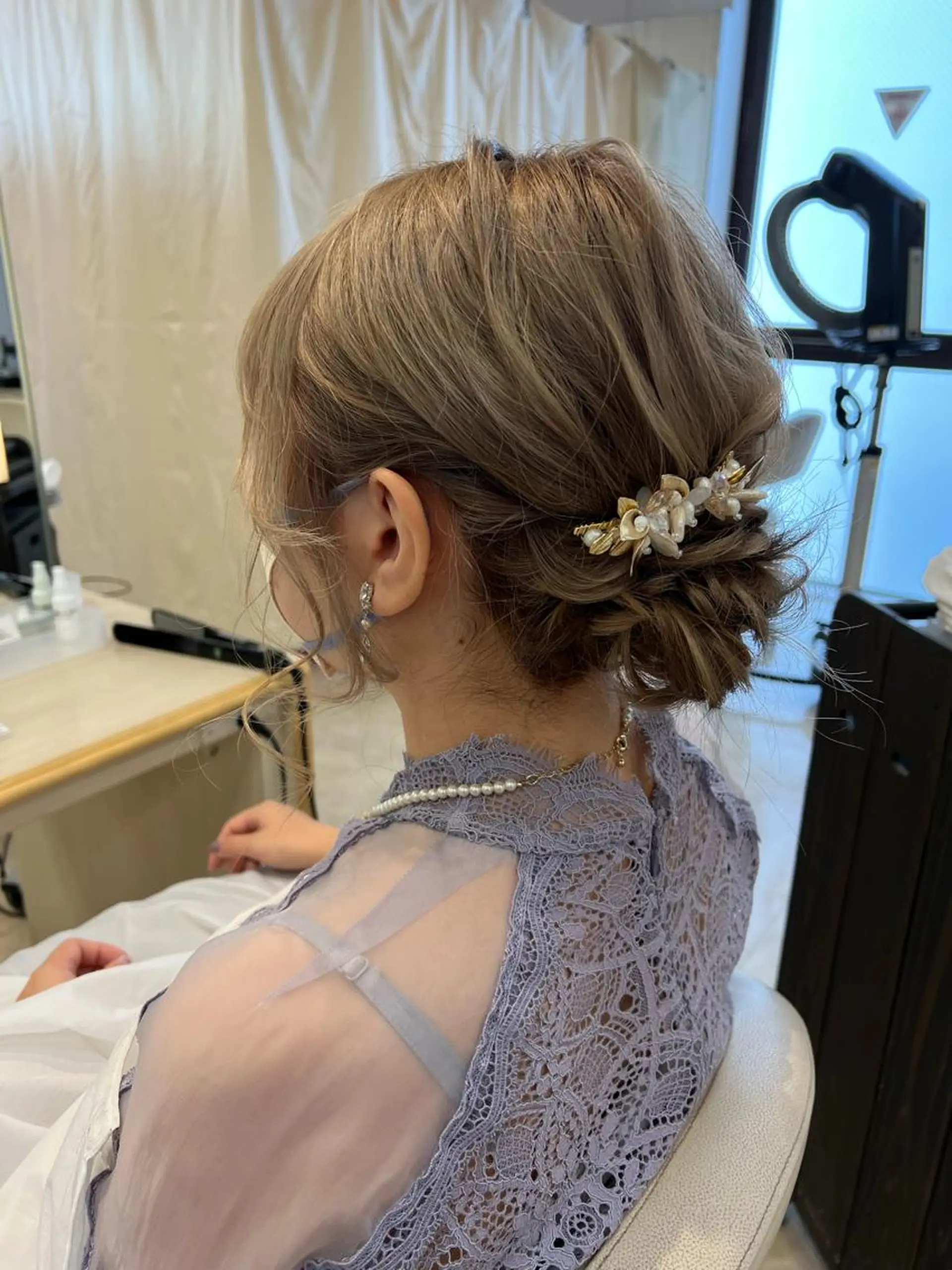 ロング ヘアアレンジ 結婚式・ブライダル ヘアセット 似合わせ.ﾍｱｾｯﾄ 得意🌹井上美沙のヘアスタイル