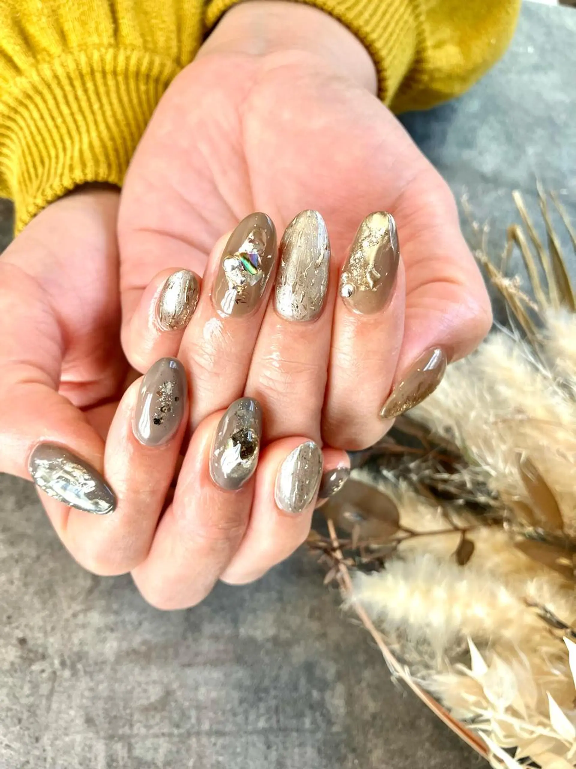 ネイル フラワーネイル ジェルネイル 大理石ネイル(マーブル) ニュアンスネイル シンプルネイル nail salon amanoのネイルデザイン