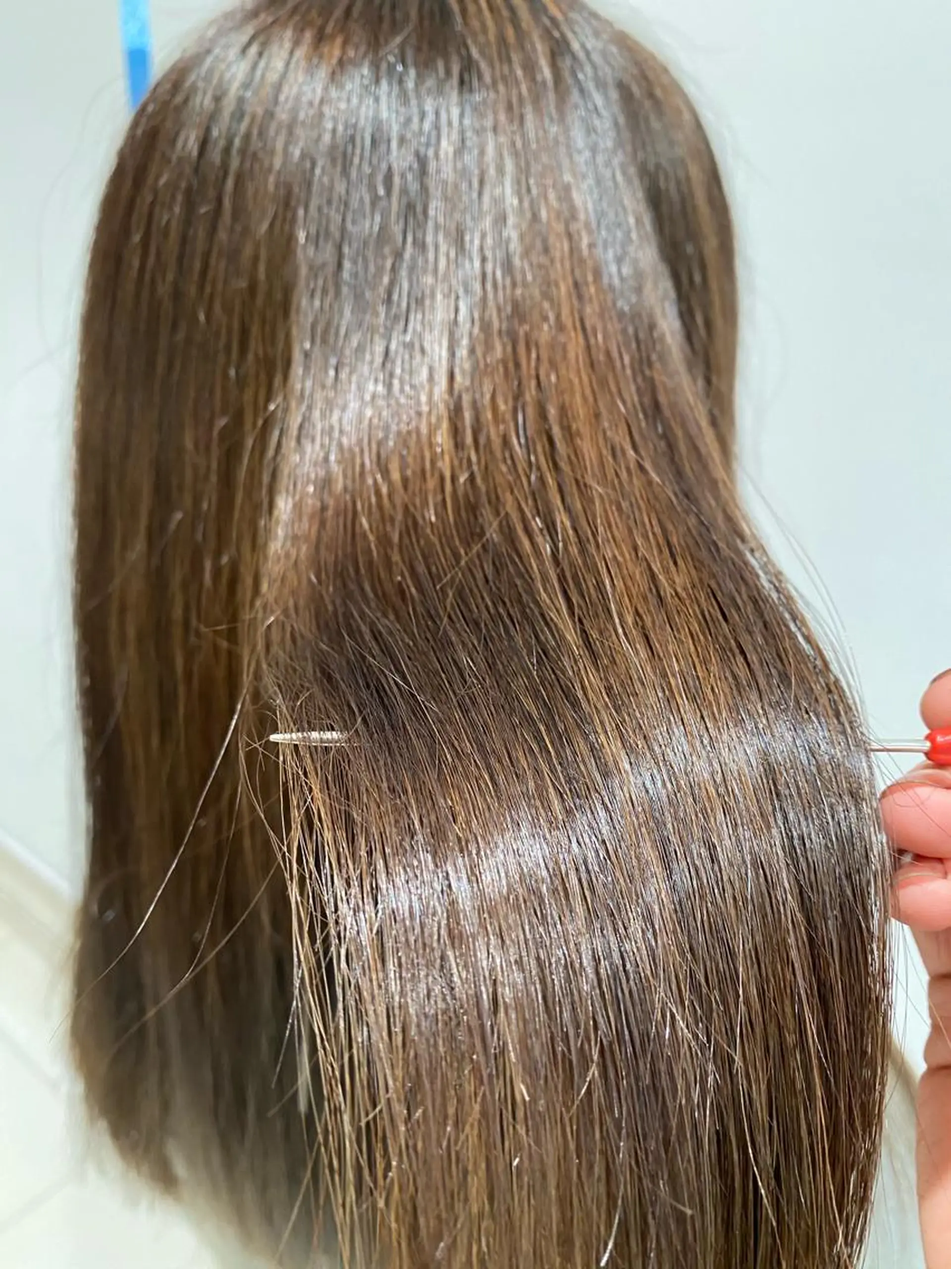 ロング カラー アクアカラー ブリーチ 髪質改善 トリートメント スパイキーショート パーマ　具志堅　太志のヘアスタイル