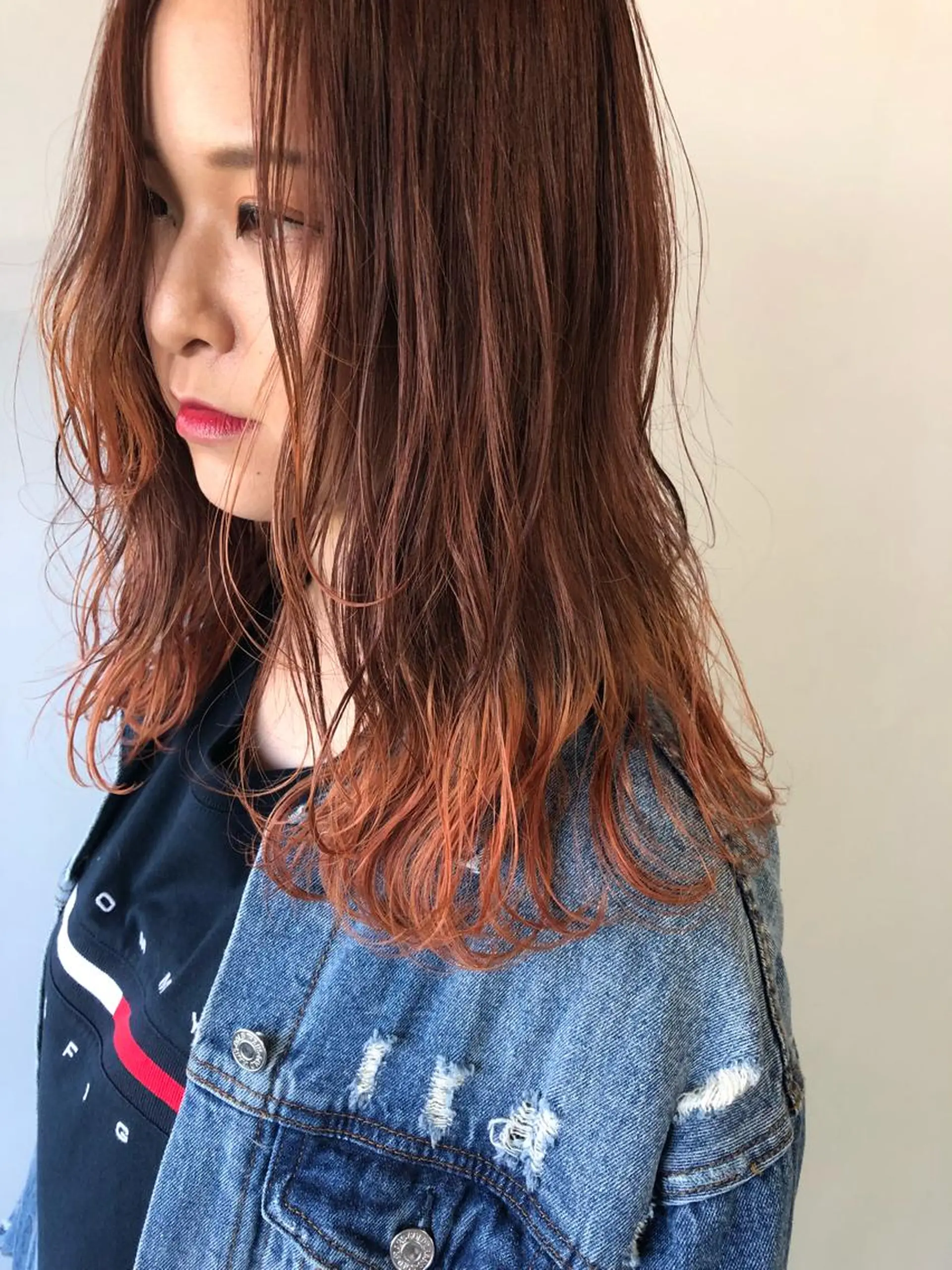 ロング カラー 森本裕/オーナー/ スパイラルパーマのヘアスタイル