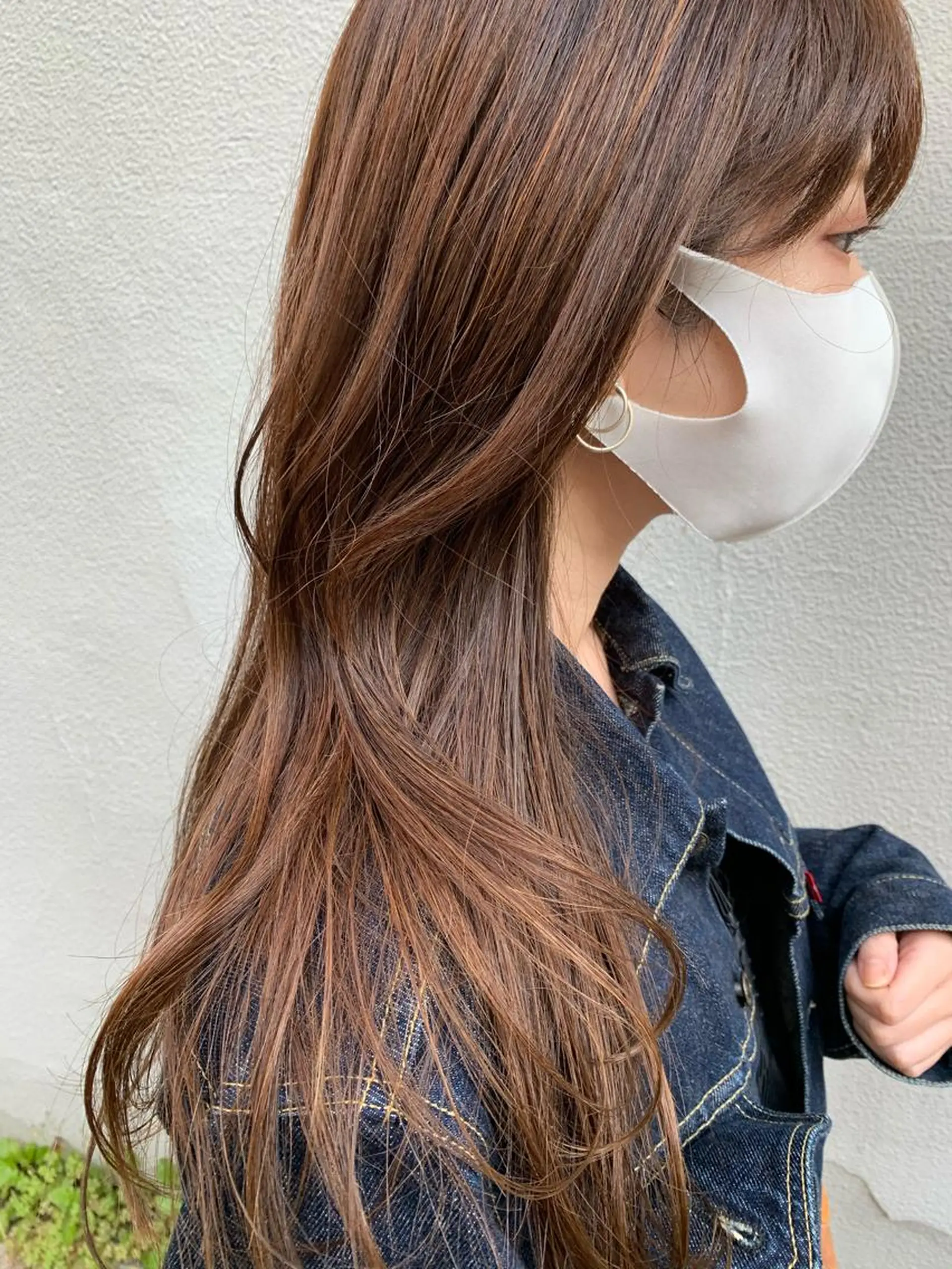 ロング カット ヘアカラー トリートメント 落合 妙佳のヘアスタイル
