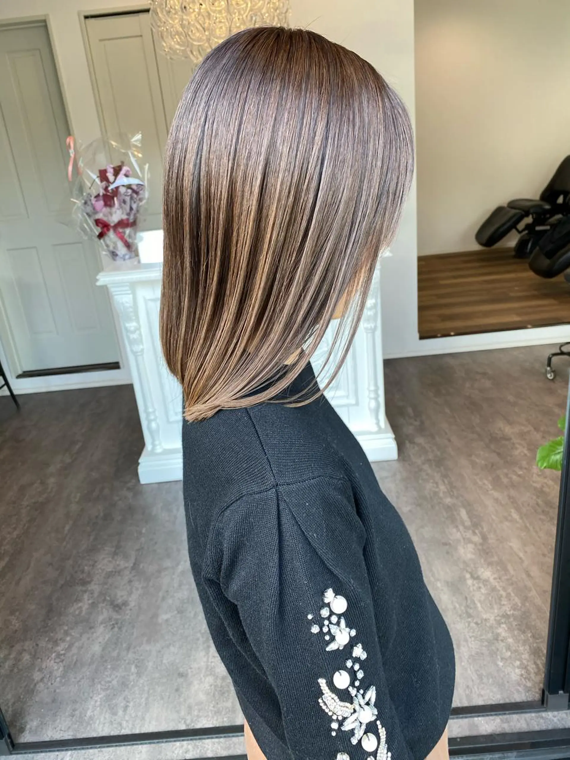 ミディアム カラー トリートメント カット ヘアカラー トリートメント 成松 勇治のヘアスタイル