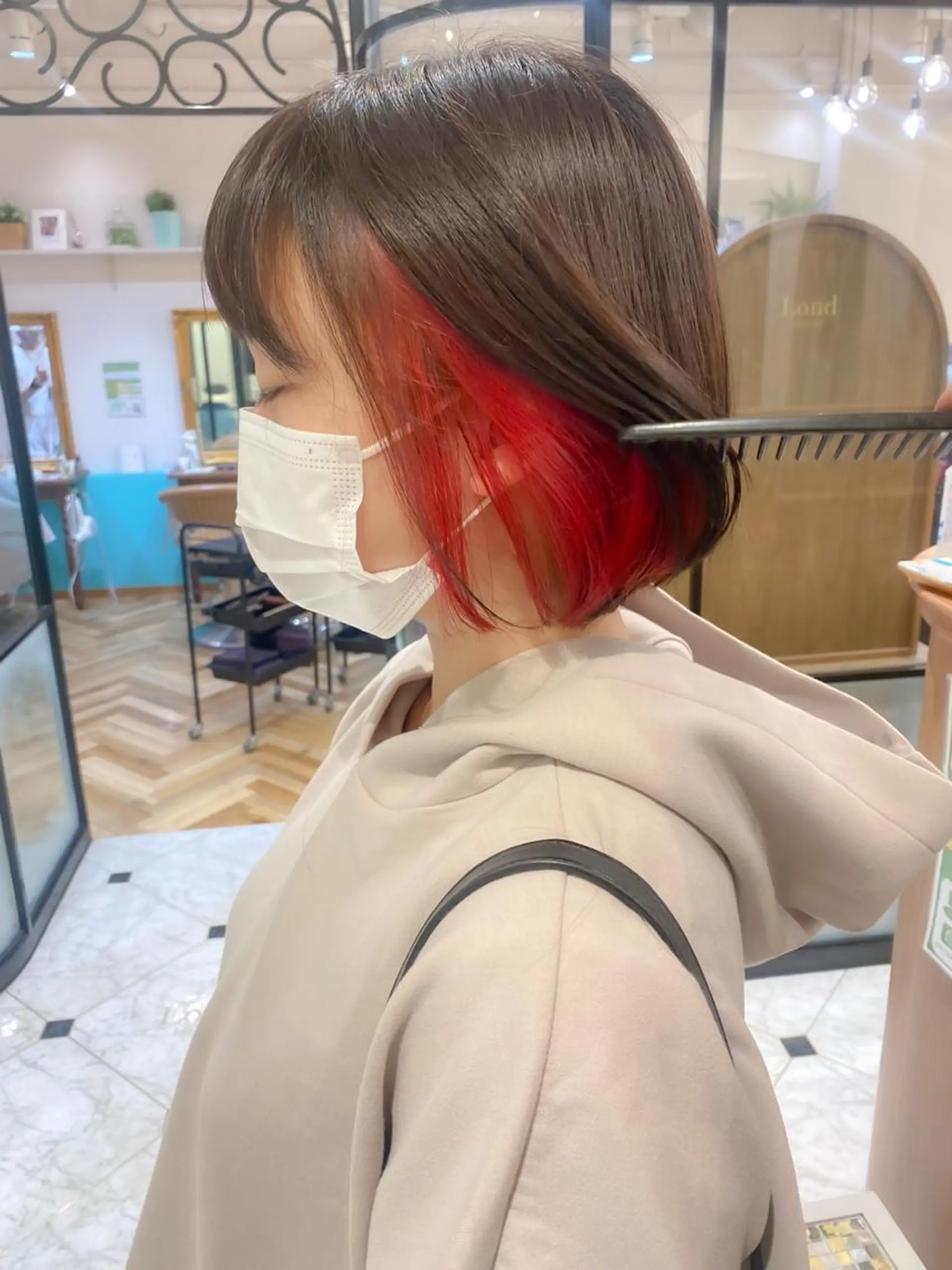 ショート カット ヘアカラー トリートメント ボブ韓国風レイヤー 錦糸町/畠中ケントのヘアスタイル